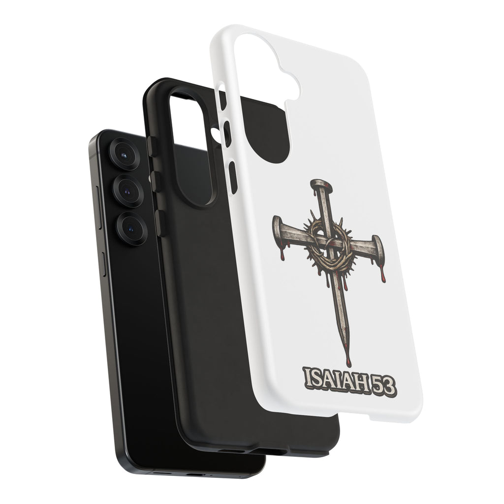Isaiah 53 Cross Phone Case – Christian Faith Tough Phone Cover