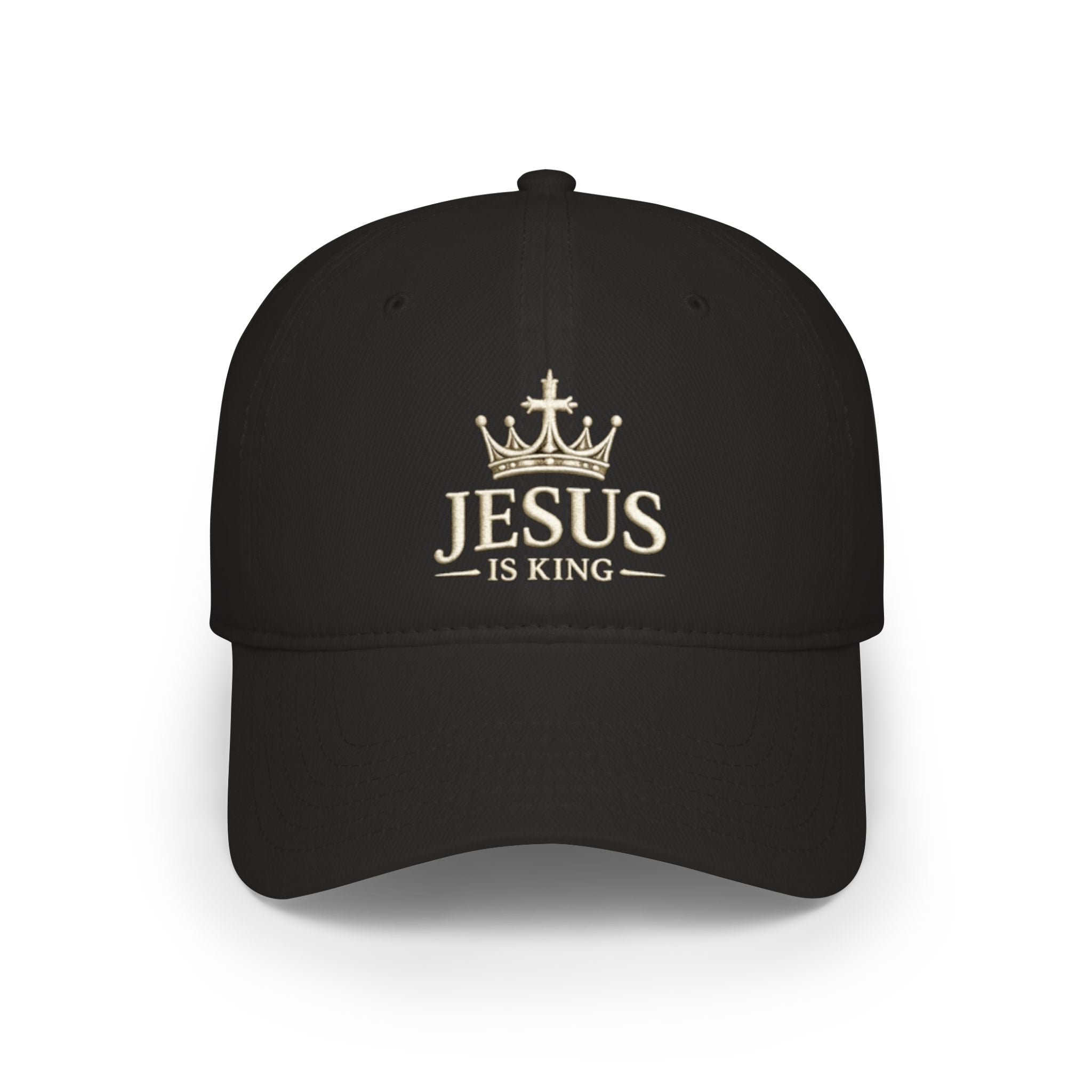 Jesus Is King Crown Baseball Cap - Christian Faith Hat