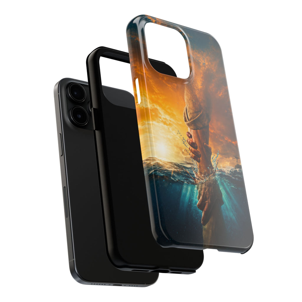 Phone Case — 'He Will Lift You' Inspirational Rescue Design