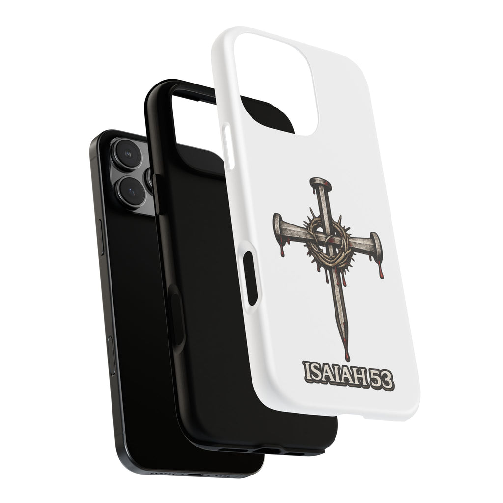 Isaiah 53 Cross Phone Case – Christian Faith Tough Phone Cover