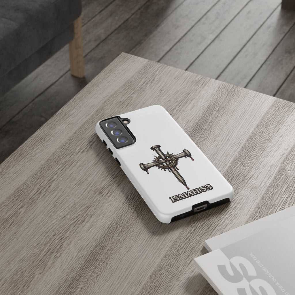 Isaiah 53 Cross Phone Case – Christian Faith Tough Phone Cover