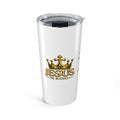 Jesus Is King 20oz Tumbler — Christian Faith Travel Mug with Crown Design