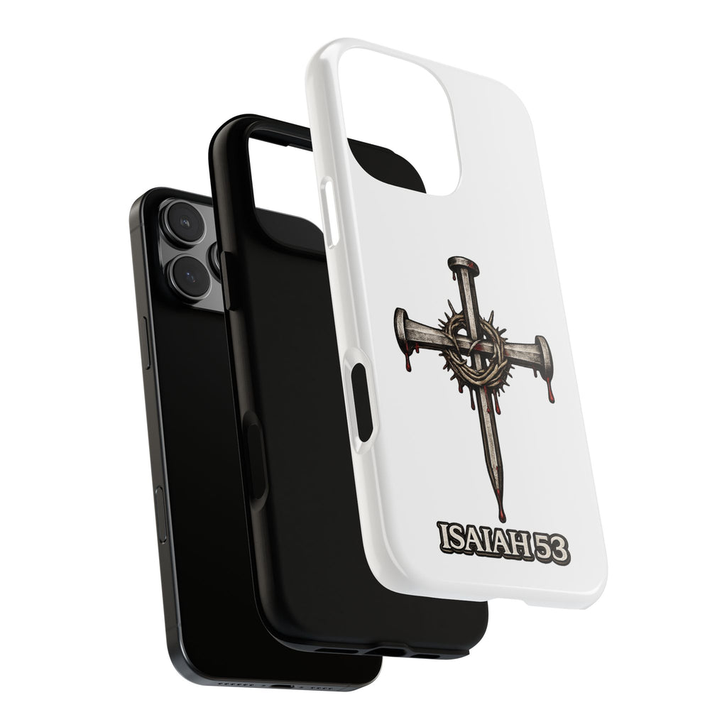 Isaiah 53 Cross Phone Case – Christian Faith Tough Phone Cover