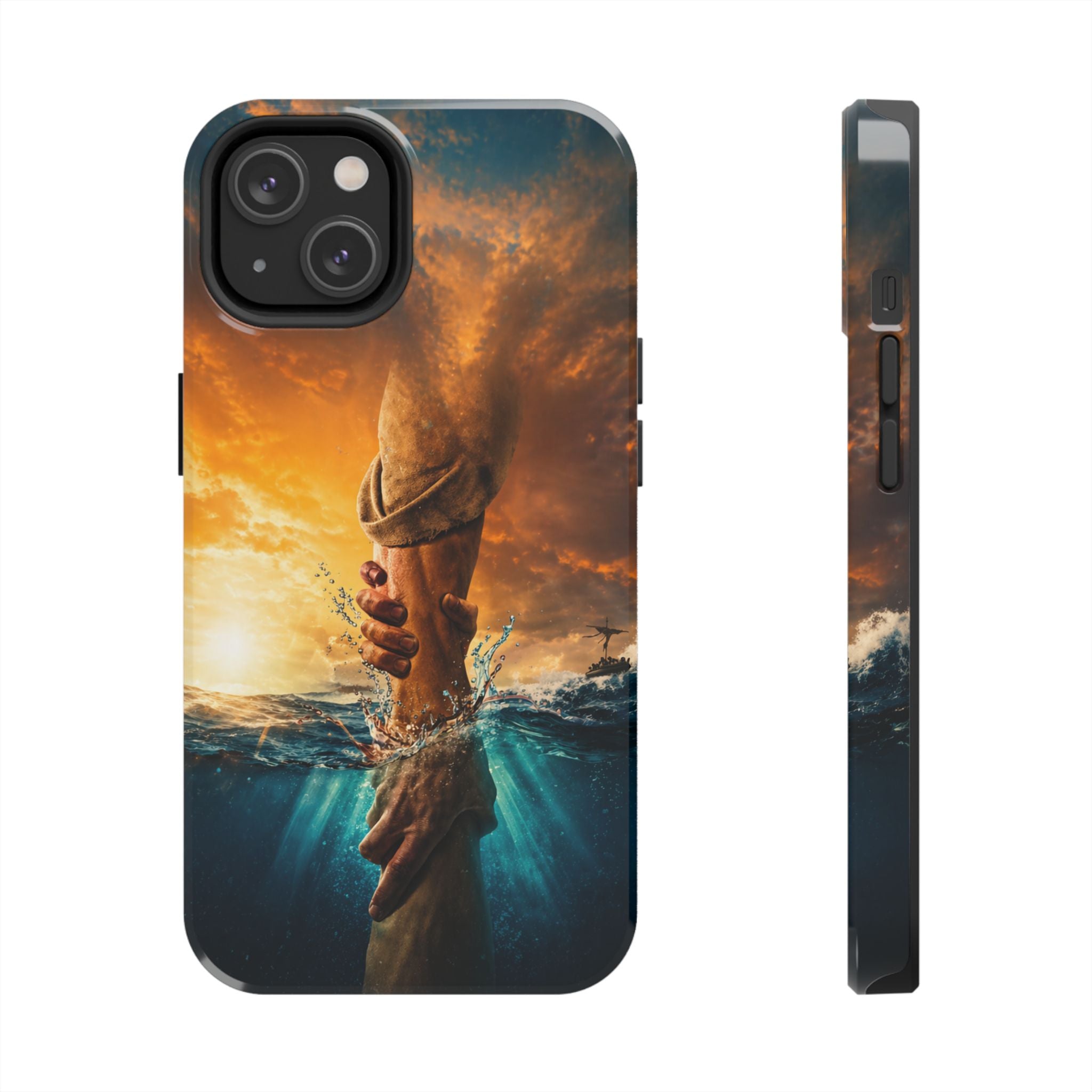 Phone Case — 'He Will Lift You' Inspirational Rescue Design