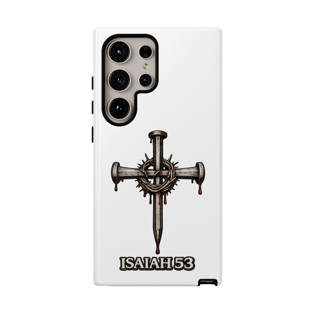 Isaiah 53 Cross Phone Case – Christian Faith Tough Phone Cover