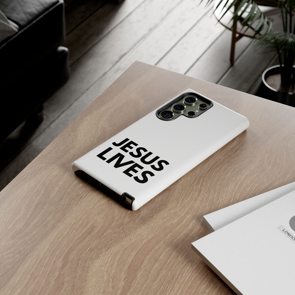 Jesus Lives Phone Case — Christian Faith Protective Phone Cover
