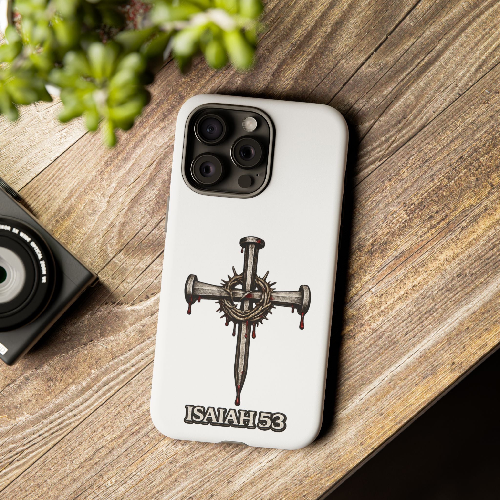 Isaiah 53 Cross Phone Case – Christian Faith Tough Phone Cover