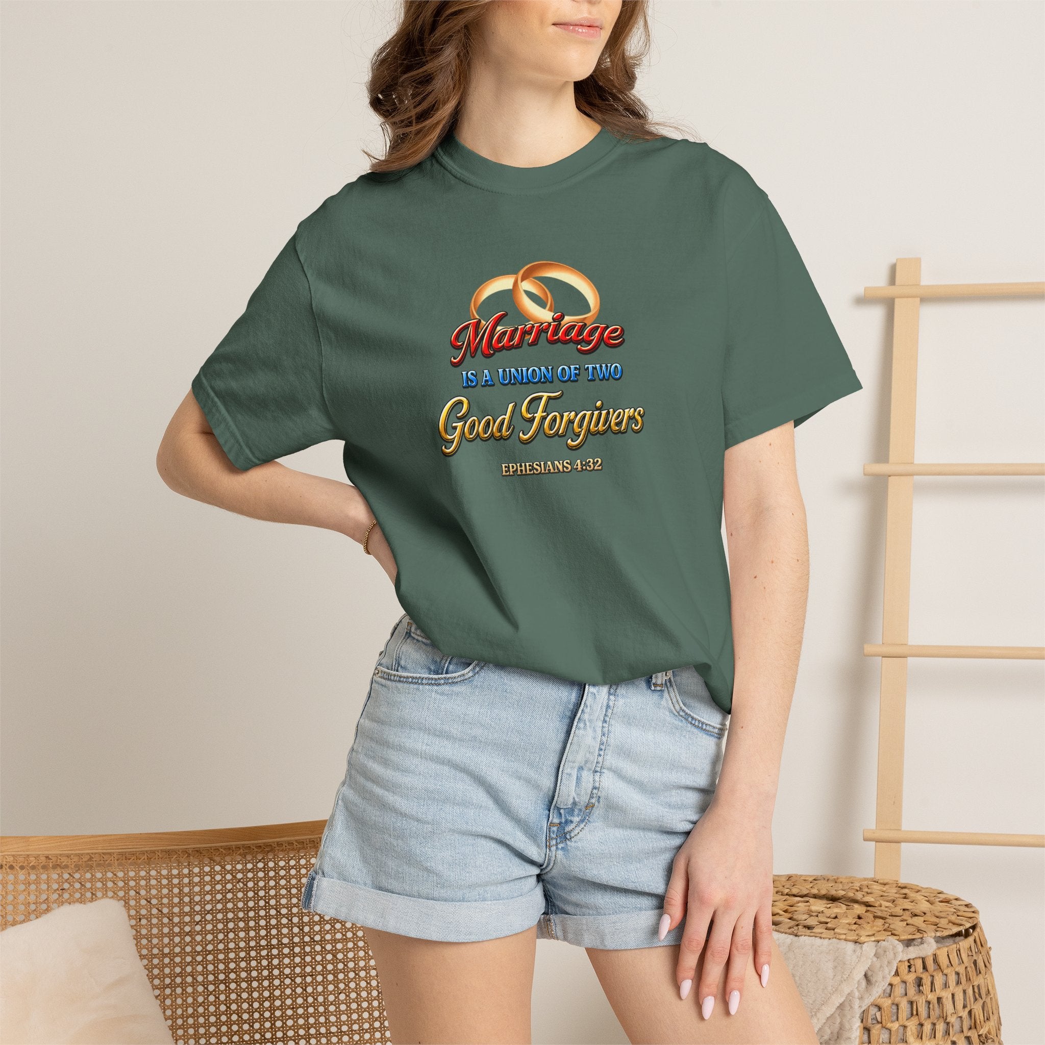 Marriage Is a Work of Two Good Forgivers Wedding Rings T-Shirt
