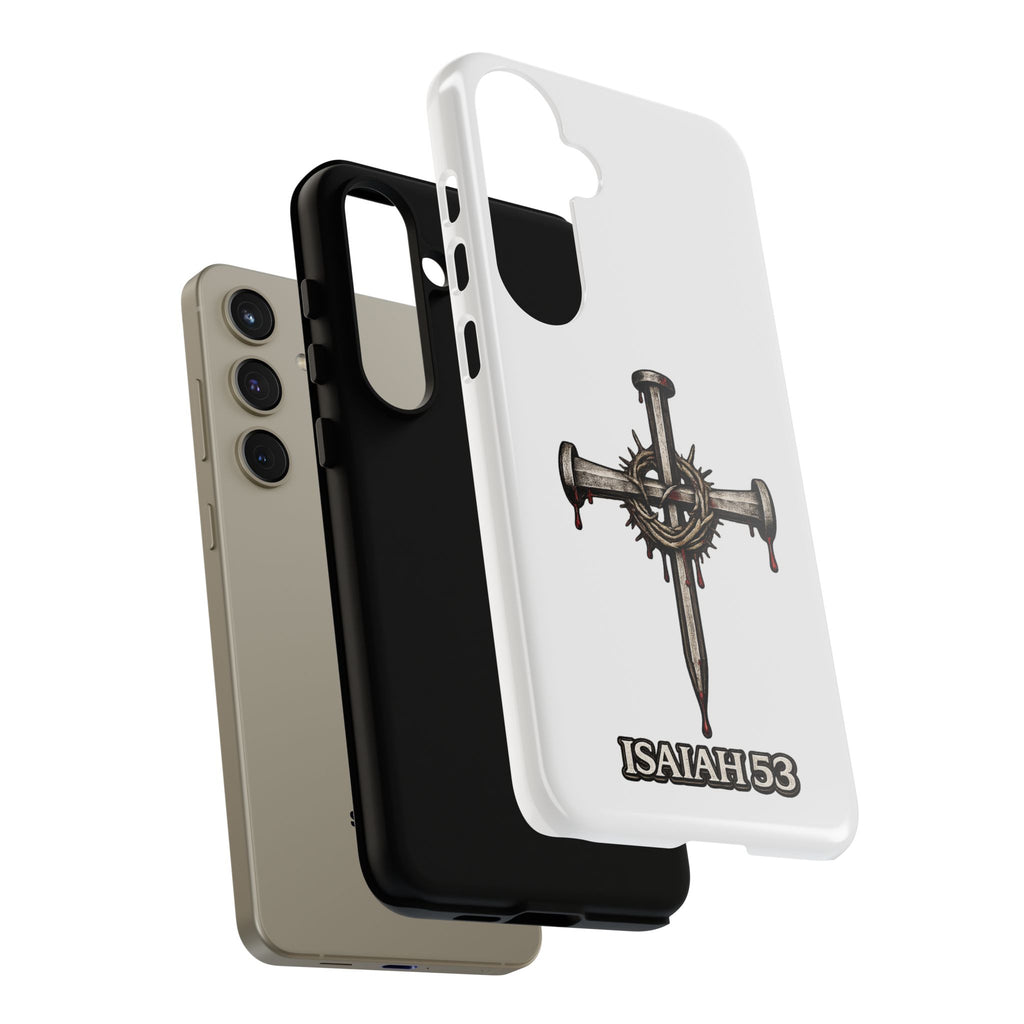 Isaiah 53 Cross Phone Case – Christian Faith Tough Phone Cover