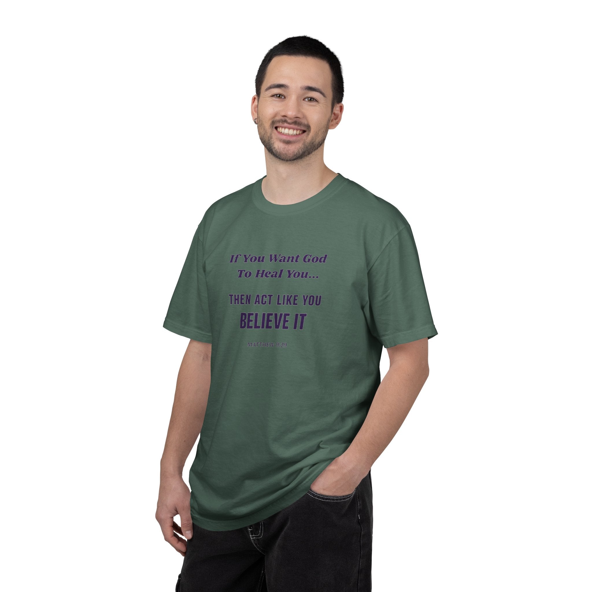 Copy of Believe It Tee — Inspirational Christian Faith T-Shirt (Matthew 9:29)