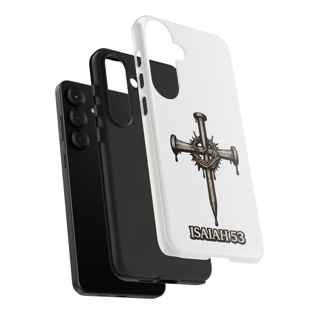 Isaiah 53 Cross Phone Case – Christian Faith Tough Phone Cover