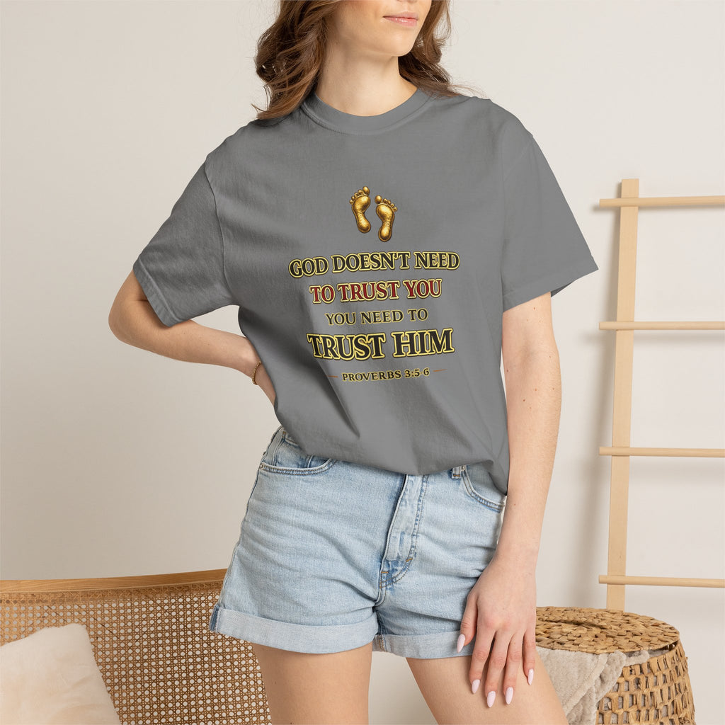 Faith T-Shirt — "Trust Him" Proverbs 3:5 Christian Graphic Tee