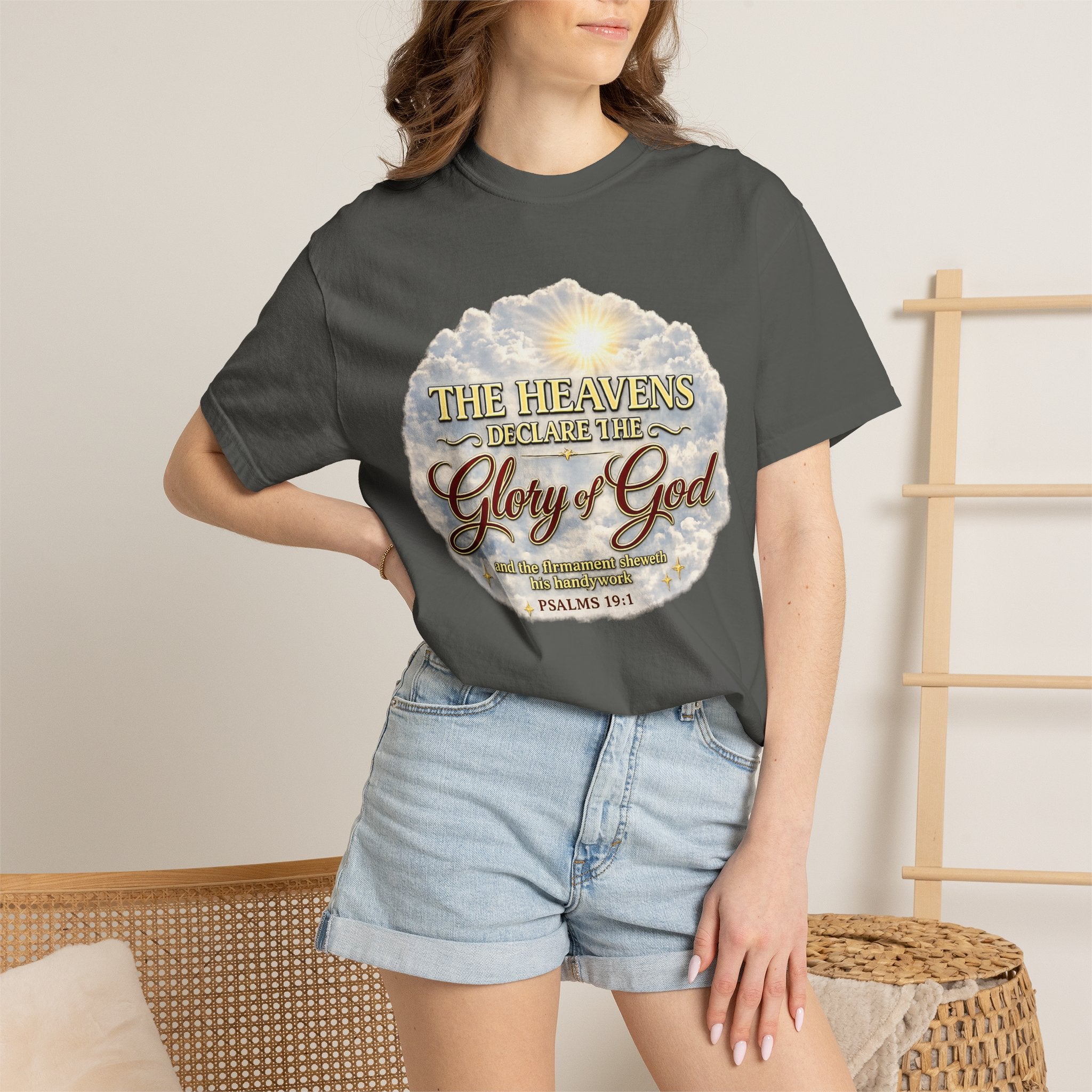 Glory of God T-Shirt — Psalm 19:1 Inspirational Christian Tee