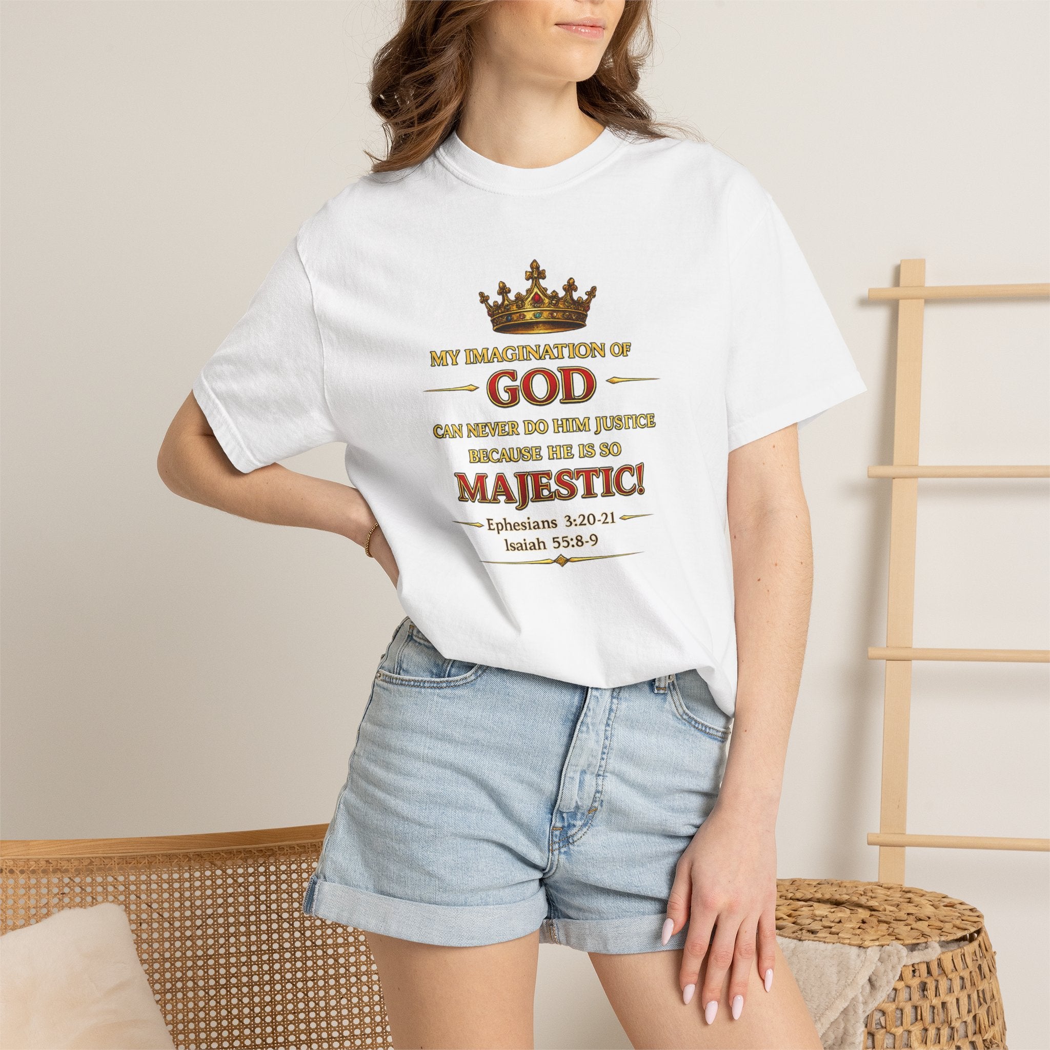 Majestic Faith T-Shirt — "My Imagination of God" Christian Tee