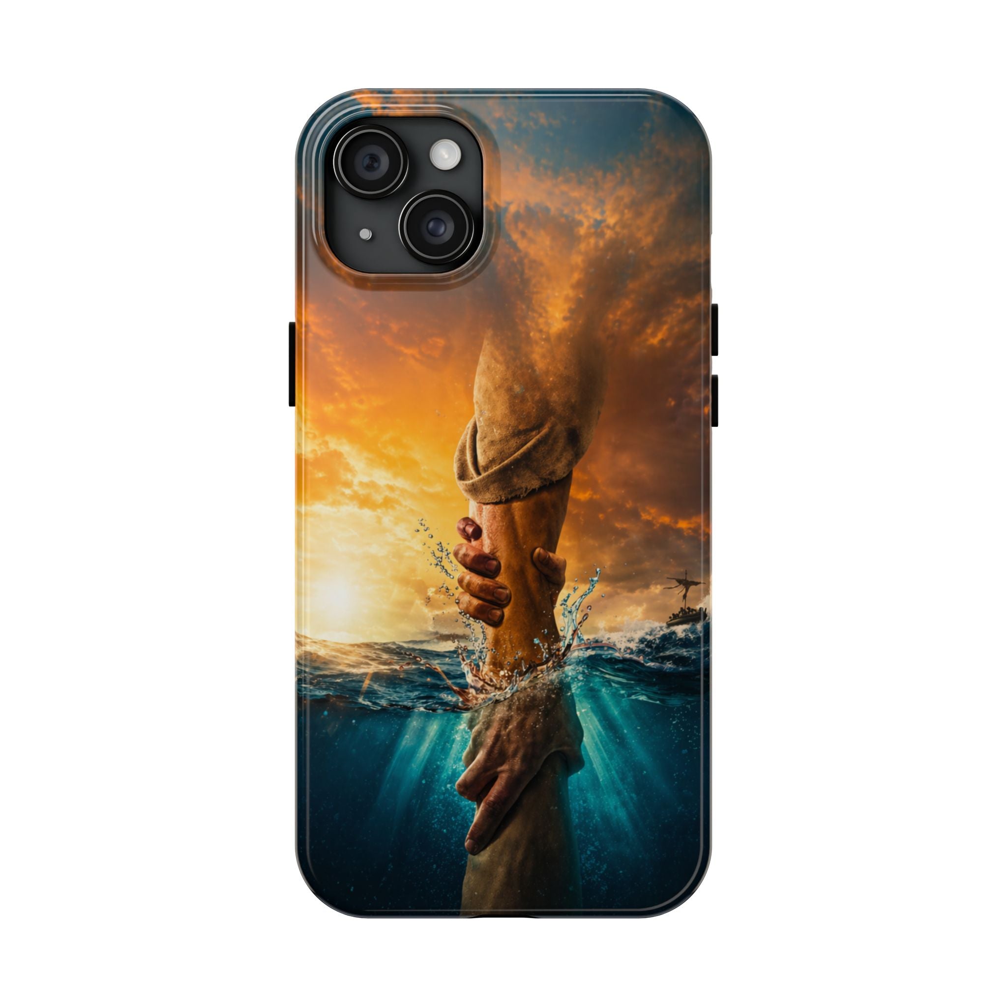 Phone Case — 'He Will Lift You' Inspirational Rescue Design