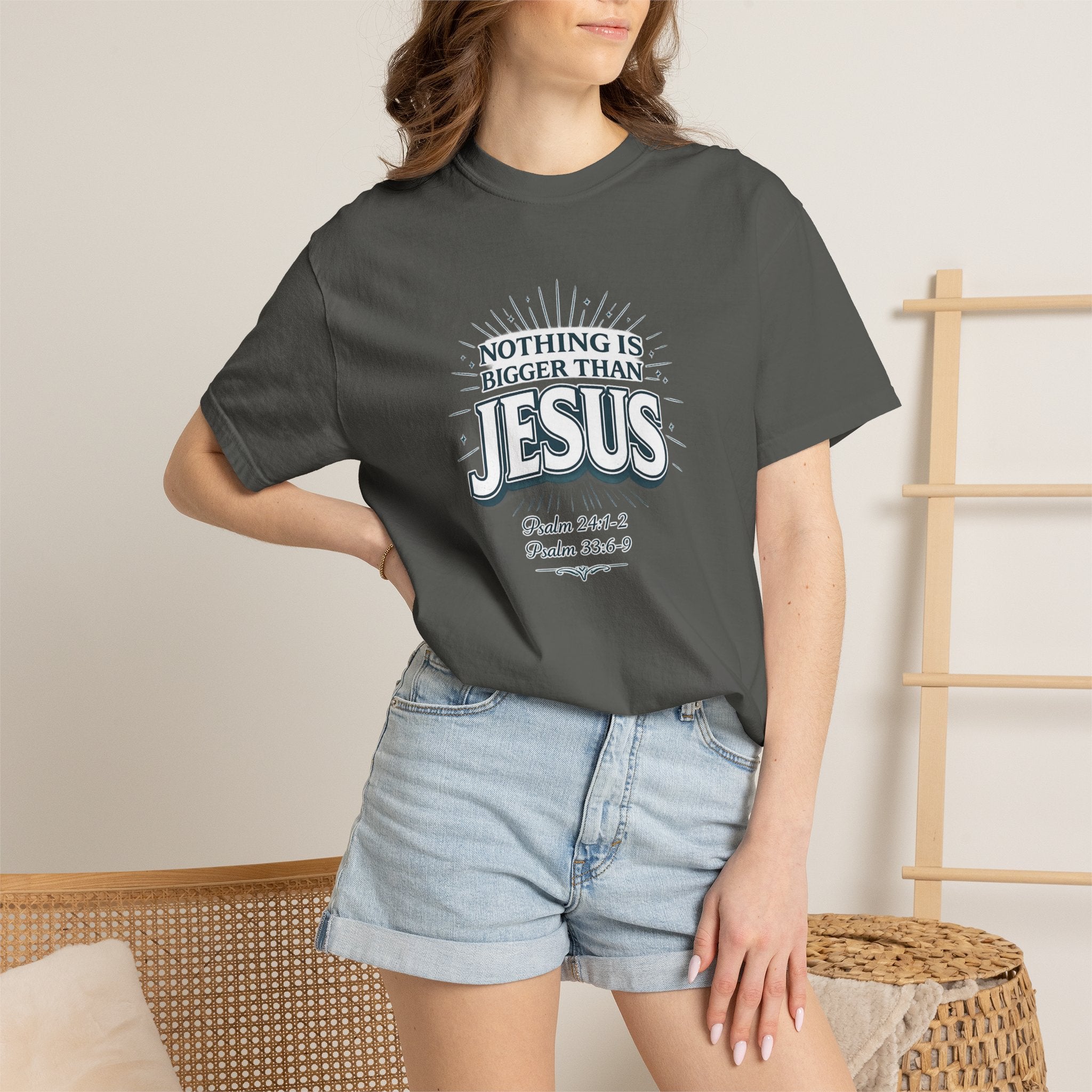 Nothing Is Bigger Than Jesus T-Shirt — Faith-Based Christian Tee (Psalm 147:5)