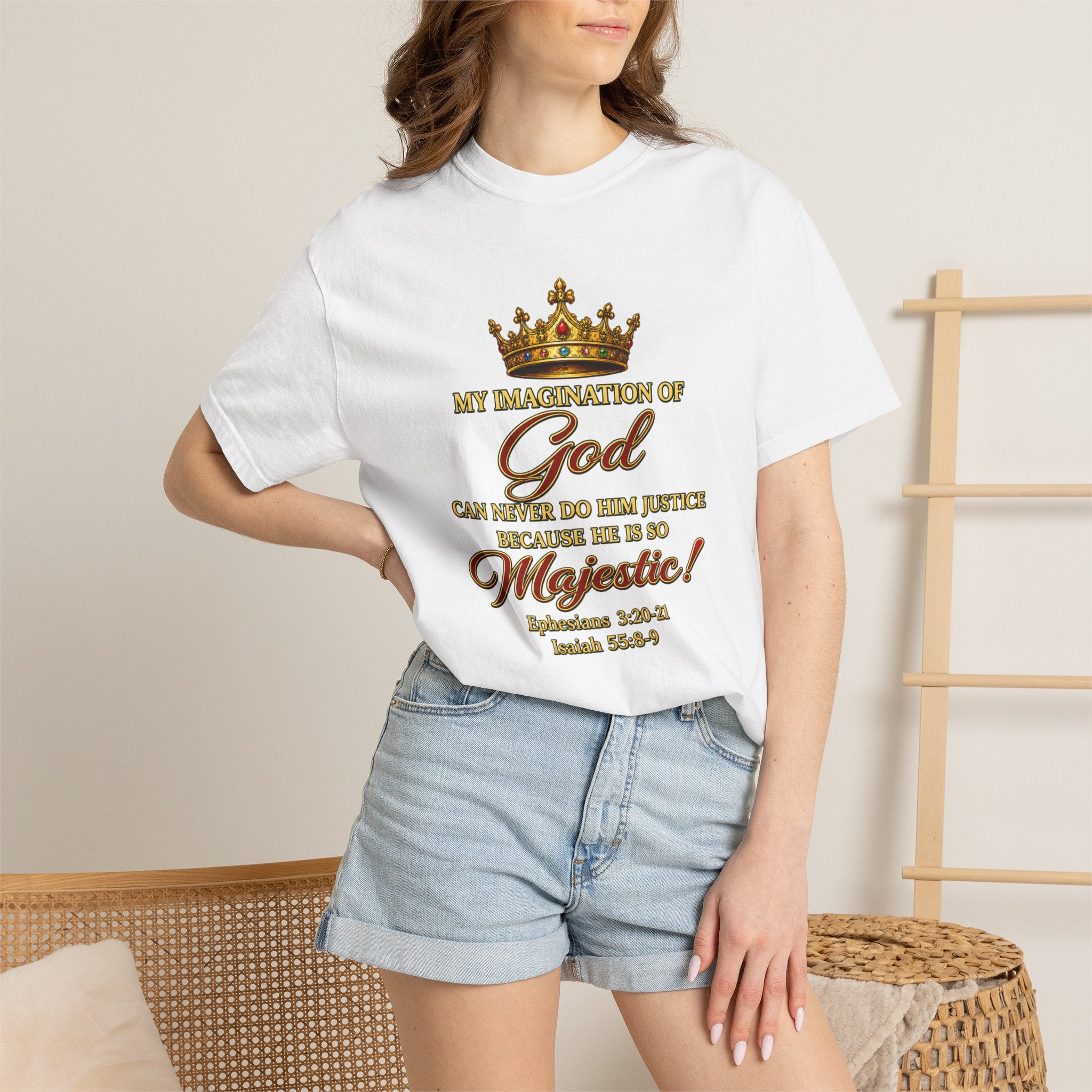 God Is Majestic T-Shirt – Christian Scripture Crown Tee