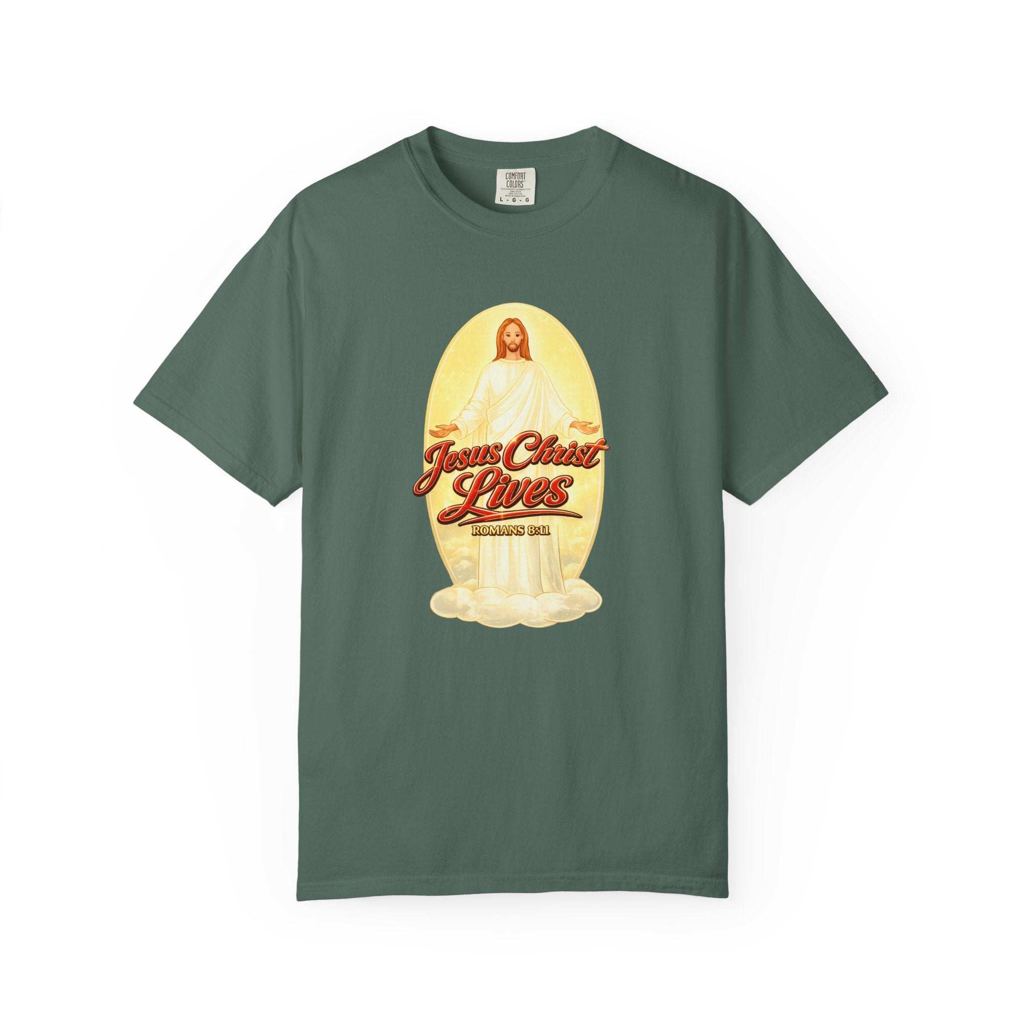 Jesus Christ Lives T-Shirt — Faith Graphic Tee with ‘Full Armor of God’ Back