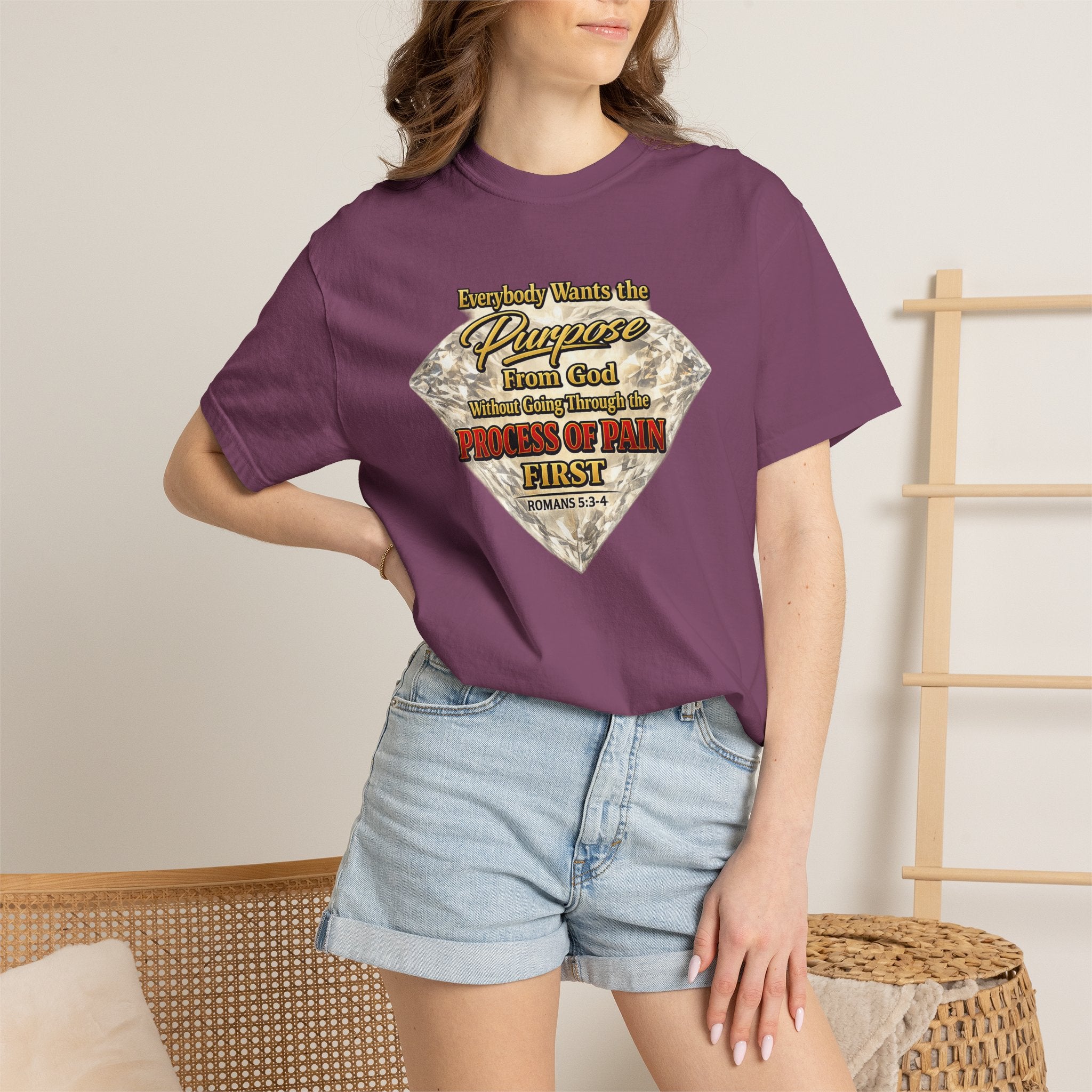 Faith Diamond T-Shirt — "Purpose From God" Inspirational Christian Tee