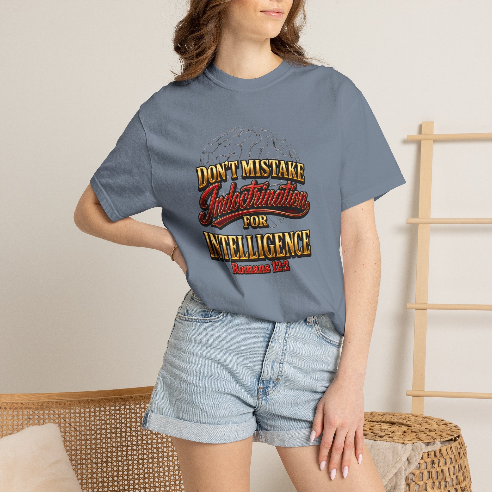 Don’t Mistake Indoctrination for Intelligence T-Shirt — Bold Retro Statement Tee