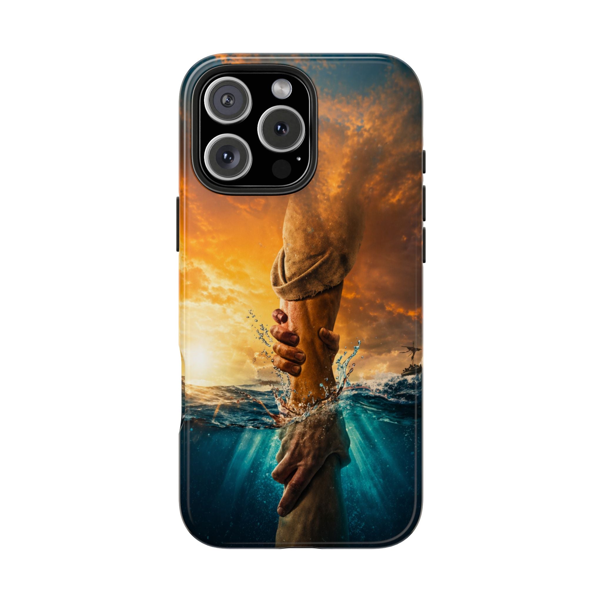 Phone Case — 'He Will Lift You' Inspirational Rescue Design