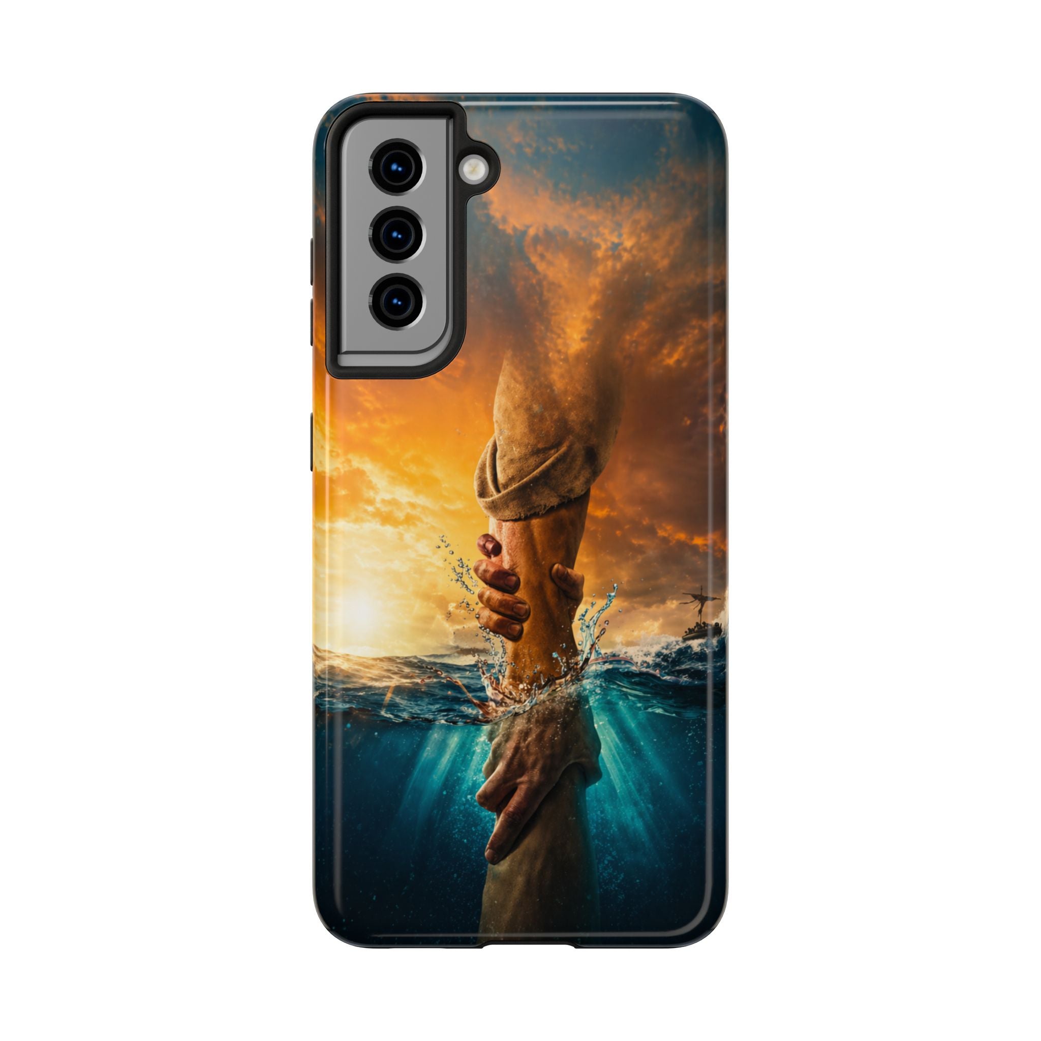 Phone Case — 'He Will Lift You' Inspirational Rescue Design