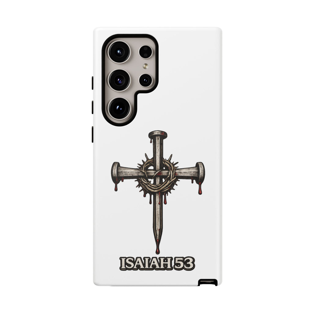 Isaiah 53 Cross Phone Case – Christian Faith Tough Phone Cover