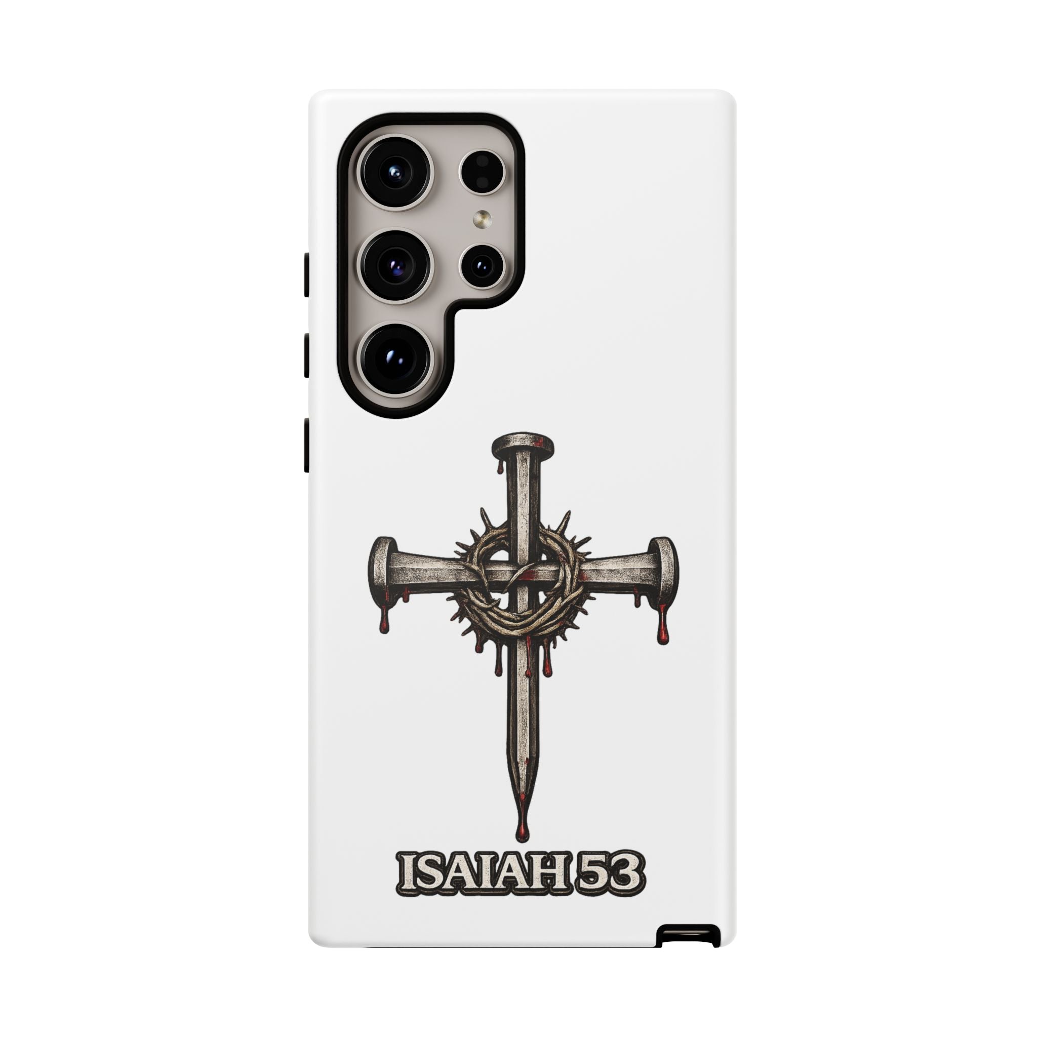 Isaiah 53 Cross Phone Case – Christian Faith Tough Phone Cover