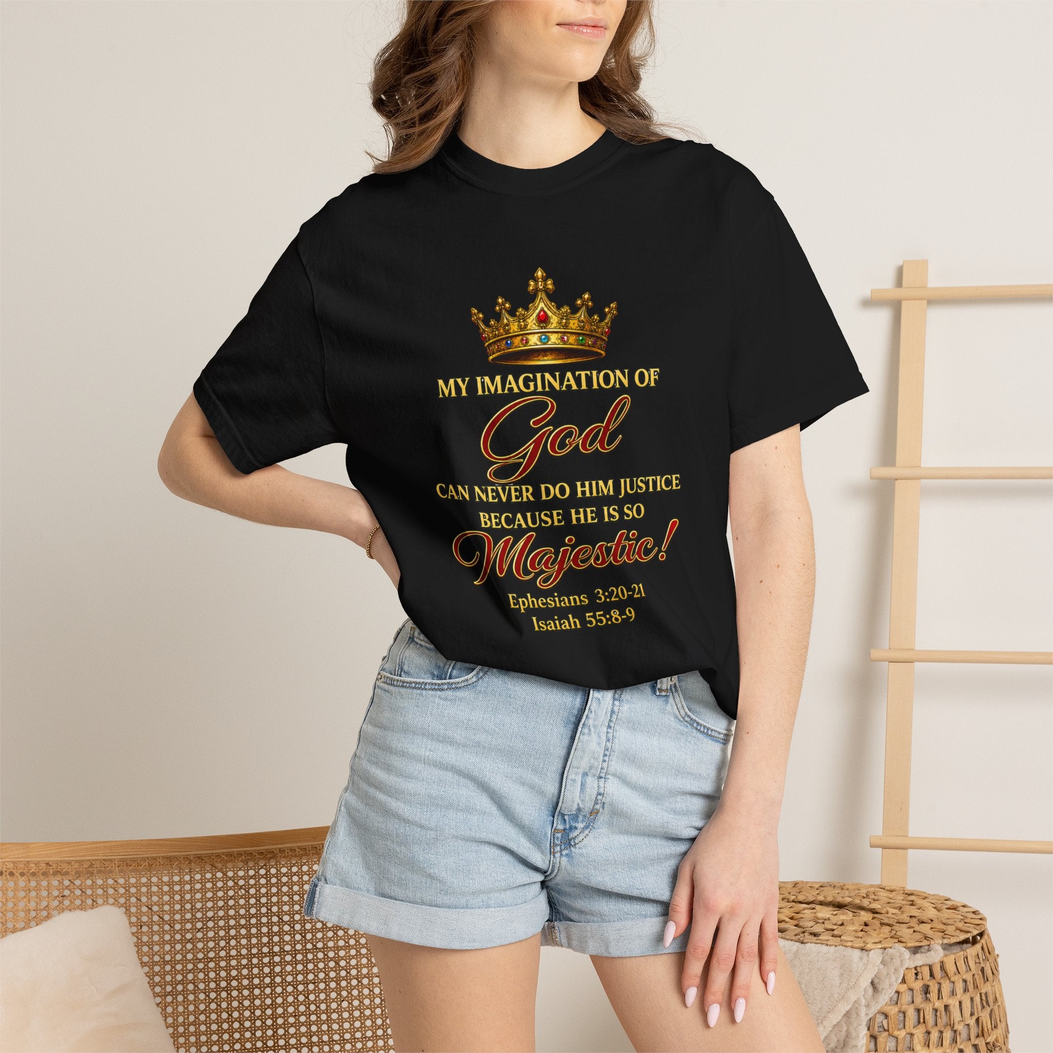 God Is Majestic T-Shirt – Christian Scripture Crown Tee
