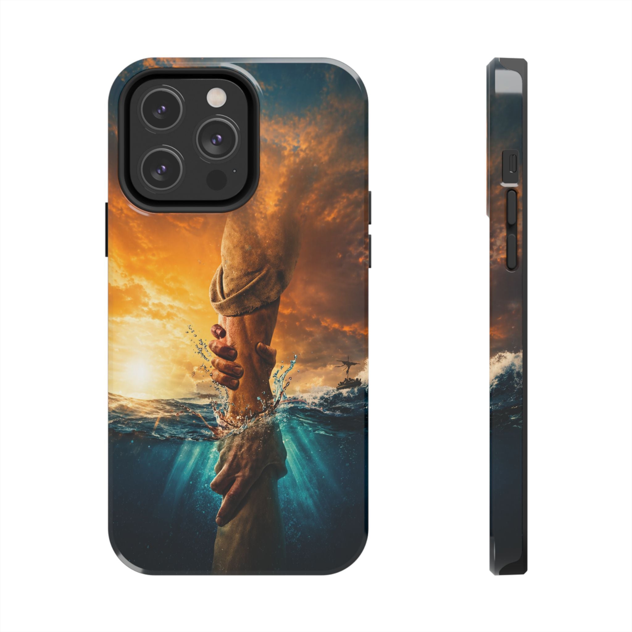 Phone Case — 'He Will Lift You' Inspirational Rescue Design