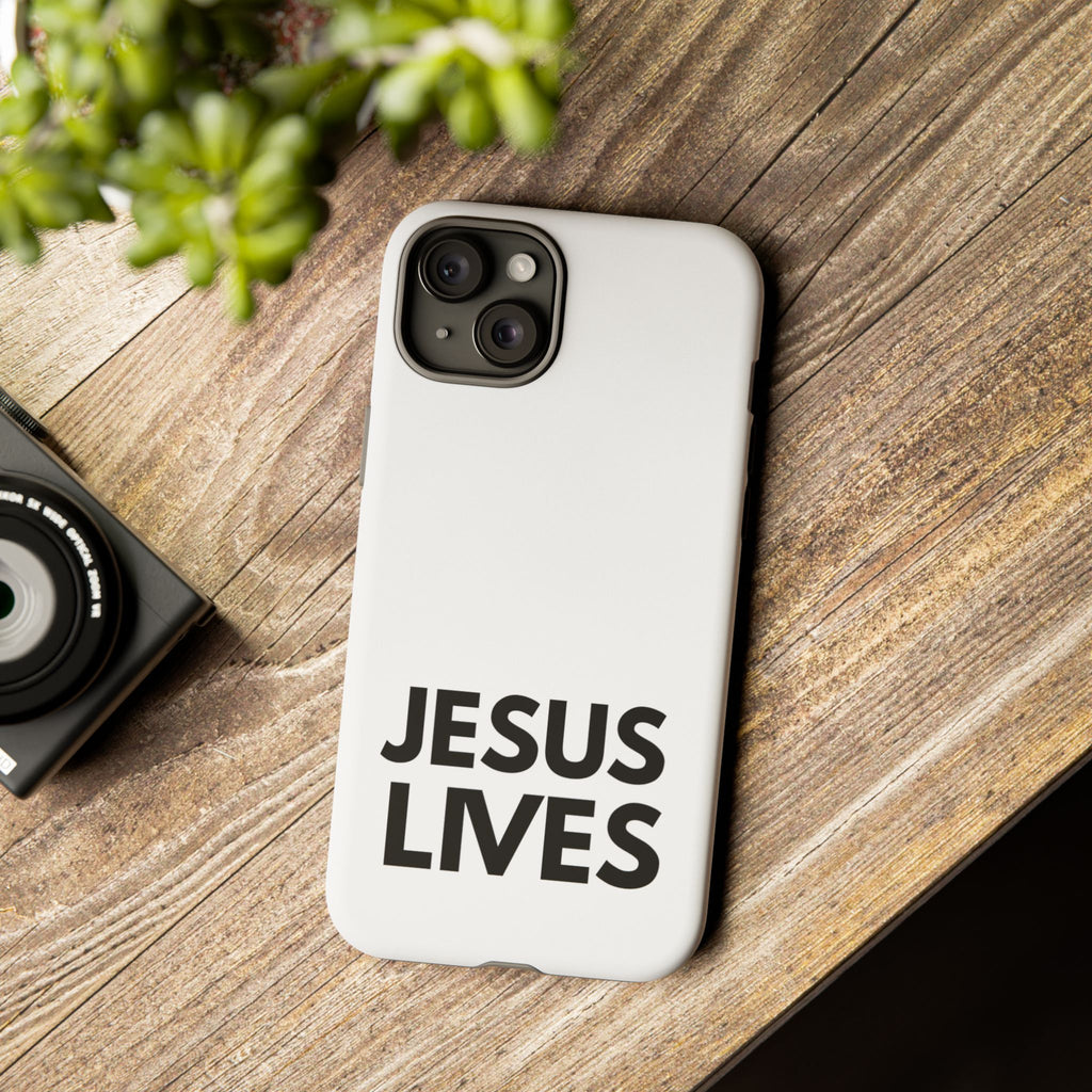 Jesus Lives Phone Case — Christian Faith Protective Phone Cover