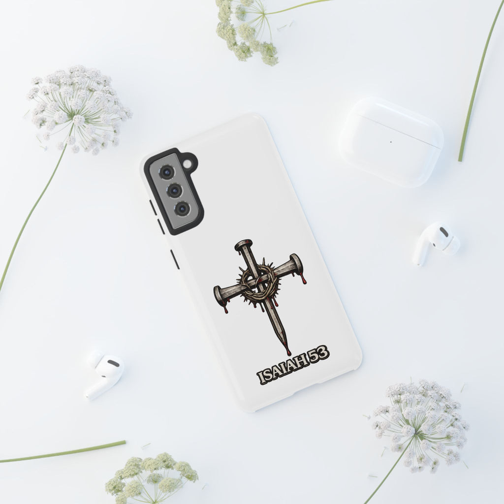 Isaiah 53 Cross Phone Case – Christian Faith Tough Phone Cover