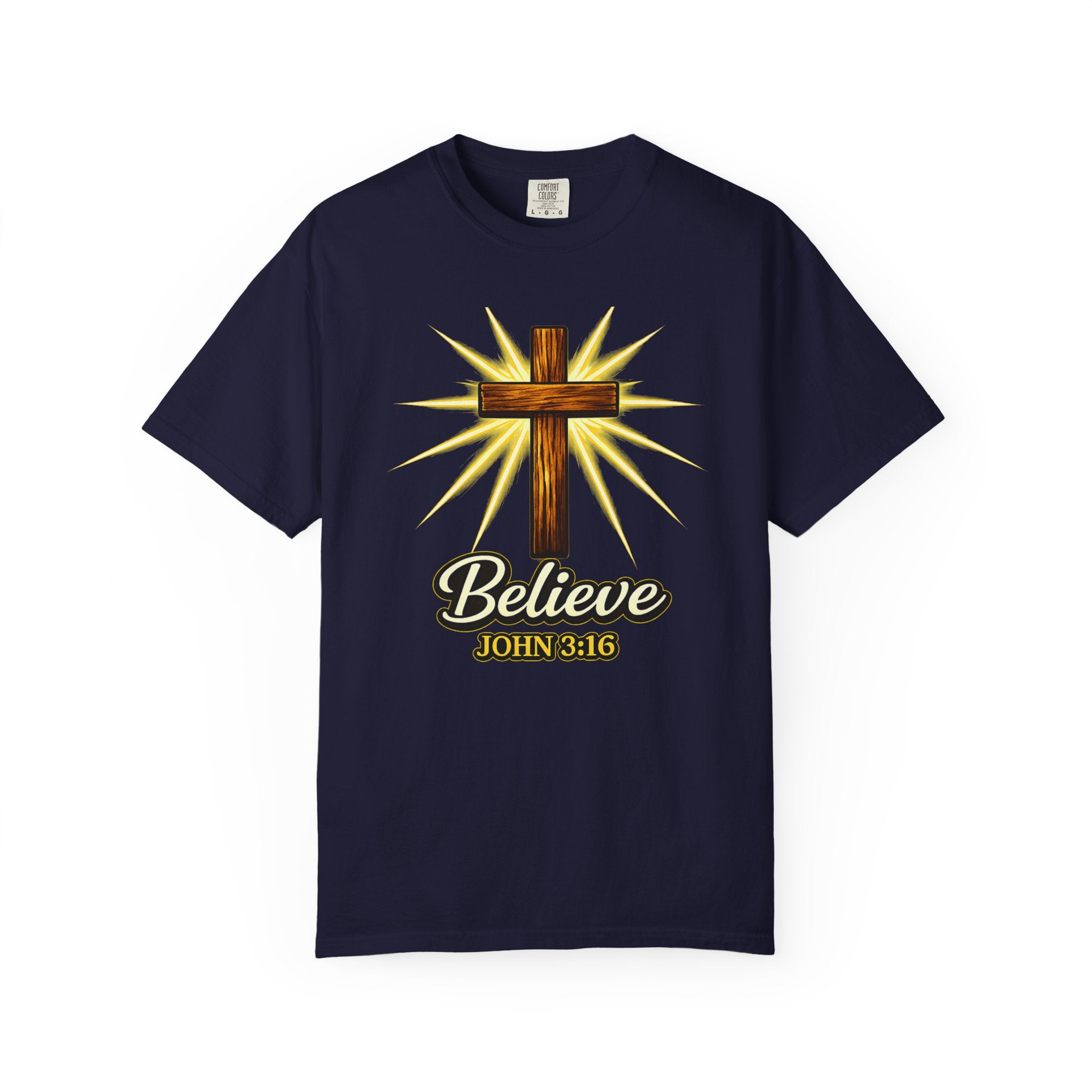 Believe John 3:16 Cross T‑Shirt