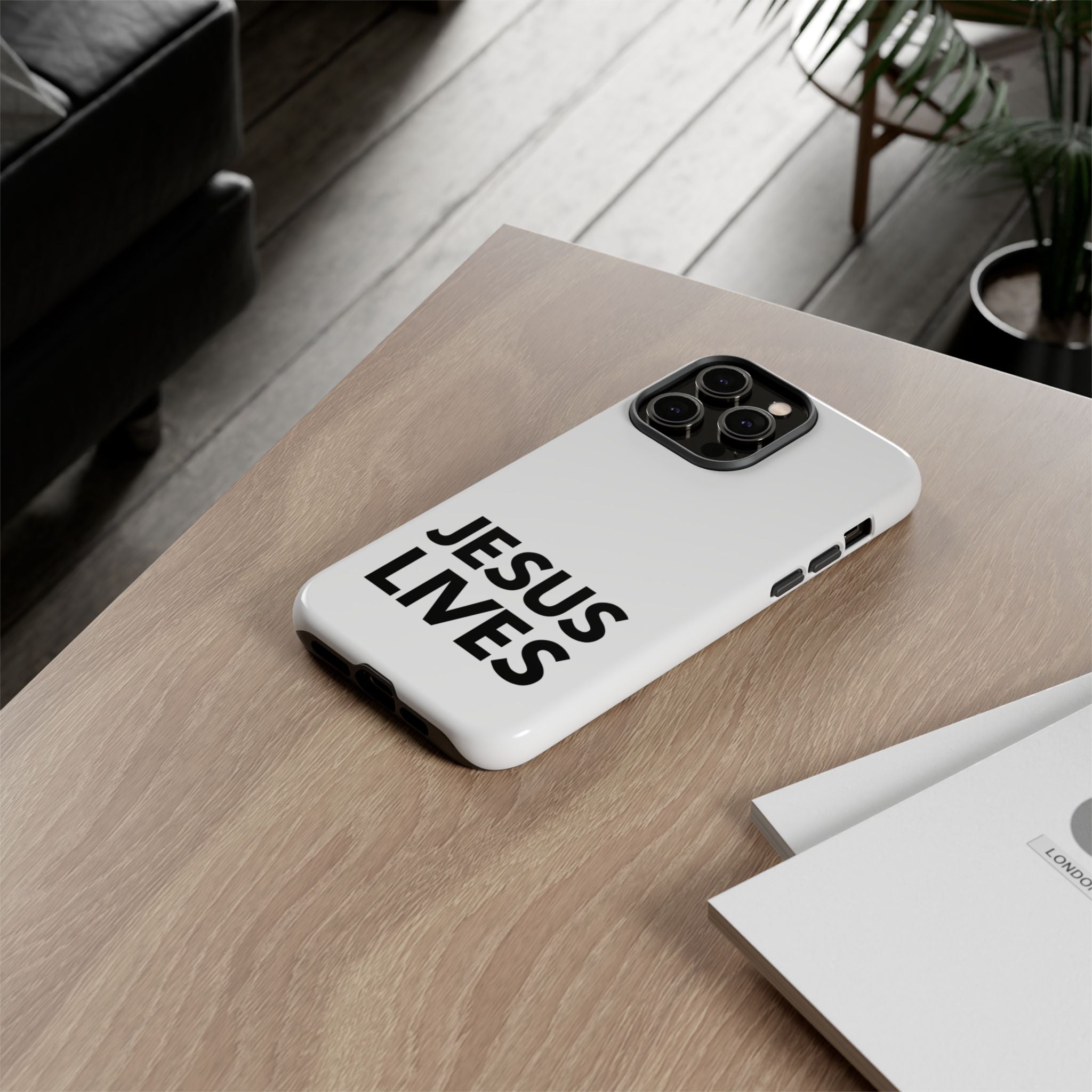 Jesus Lives Phone Case — Christian Faith Protective Phone Cover