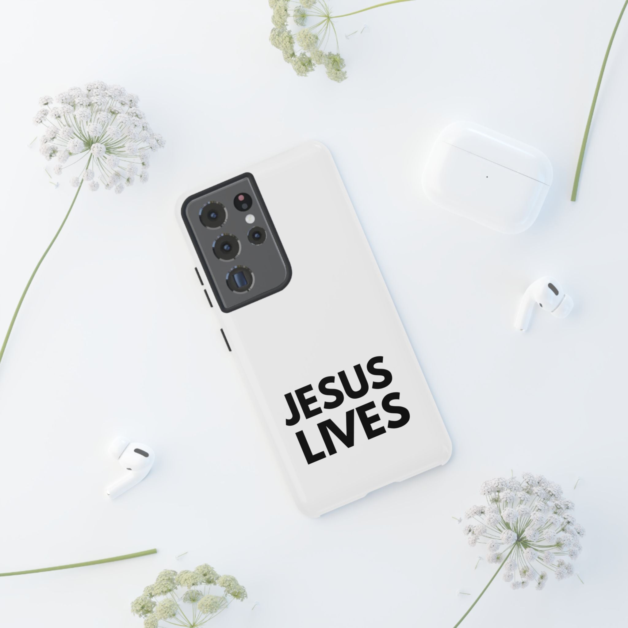 Jesus Lives Phone Case — Christian Faith Protective Phone Cover