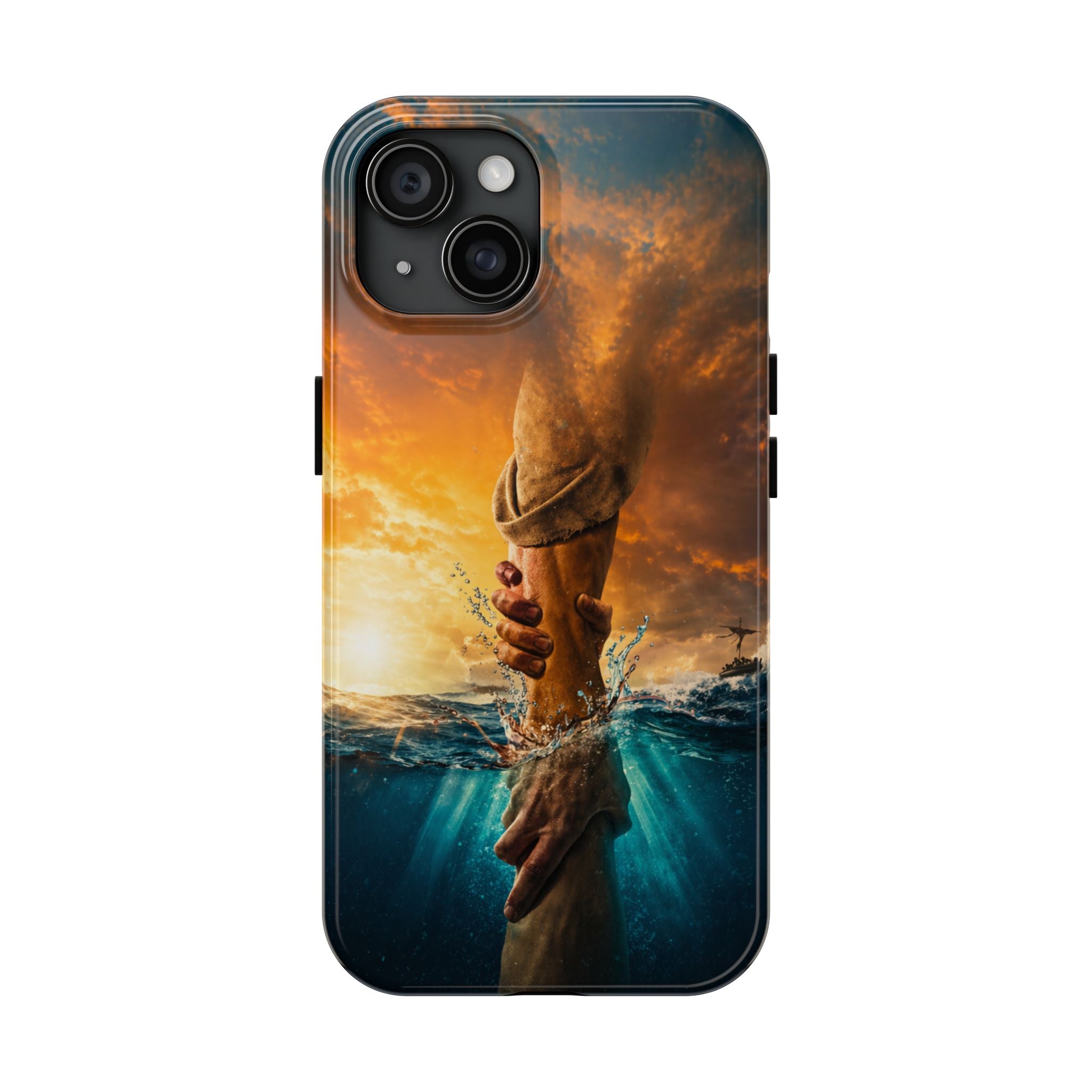 Phone Case — 'He Will Lift You' Inspirational Rescue Design