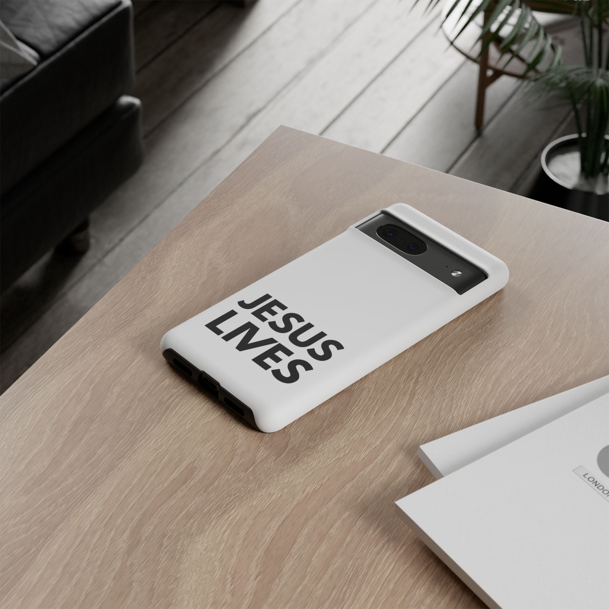 Jesus Lives Phone Case — Christian Faith Protective Phone Cover