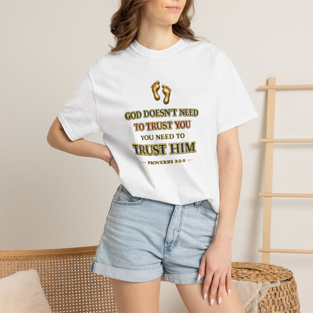 Faith T-Shirt — "Trust Him" Proverbs 3:5 Christian Graphic Tee