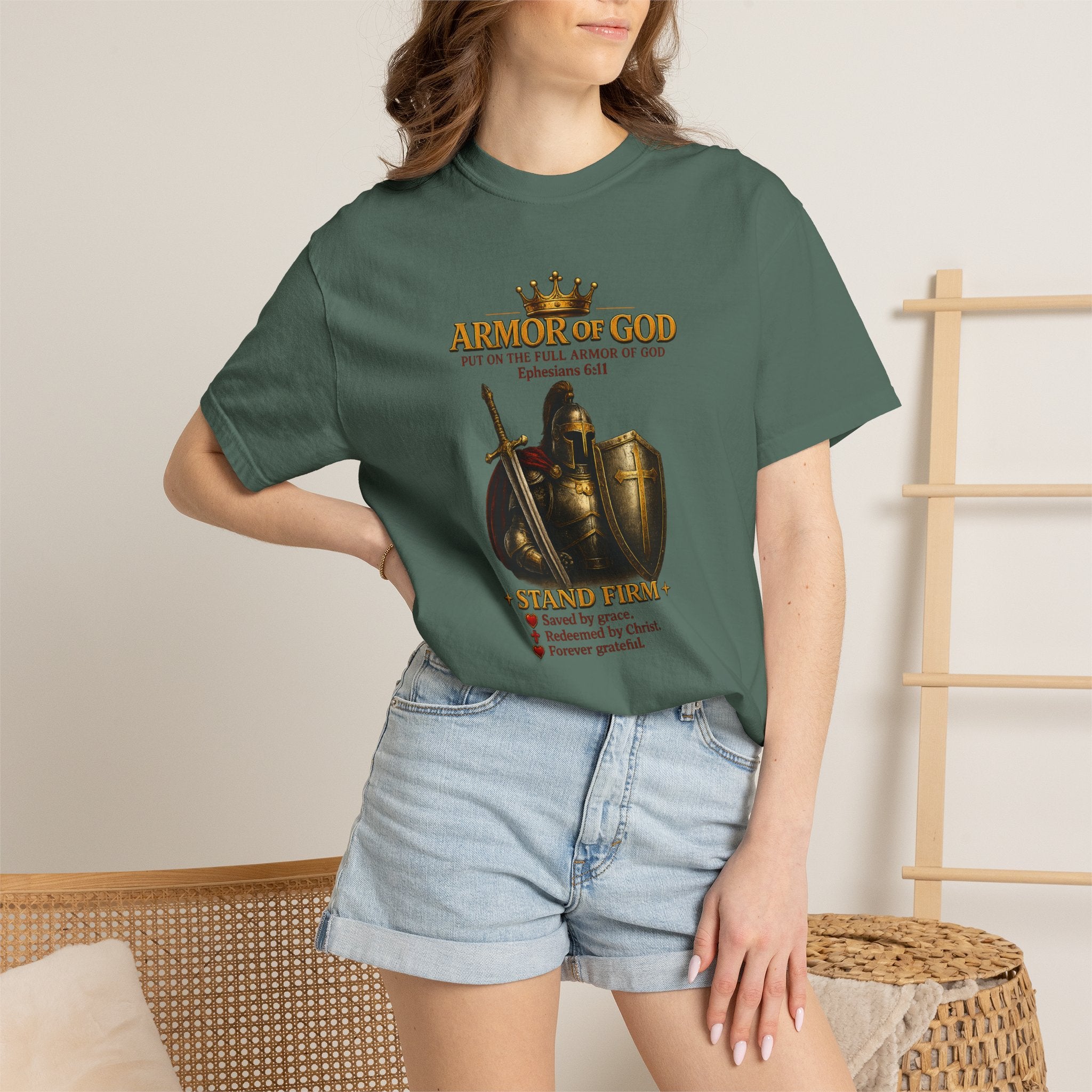 Armor of God T-Shirt — Christian Faith Warrior Faith-Based Tee