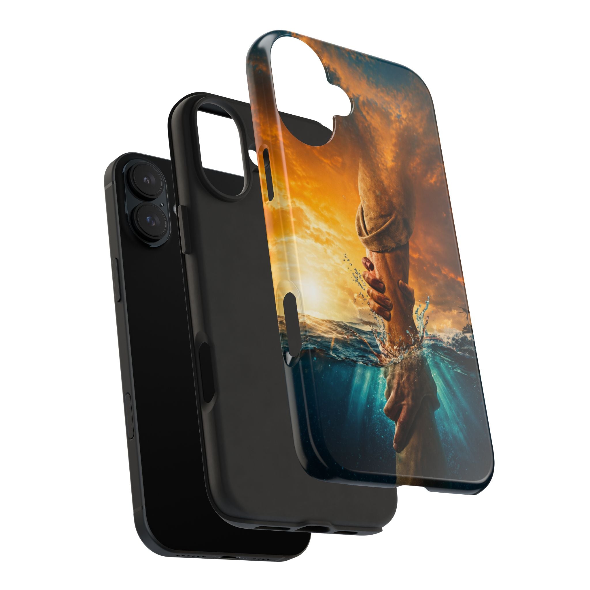 Phone Case — 'He Will Lift You' Inspirational Rescue Design