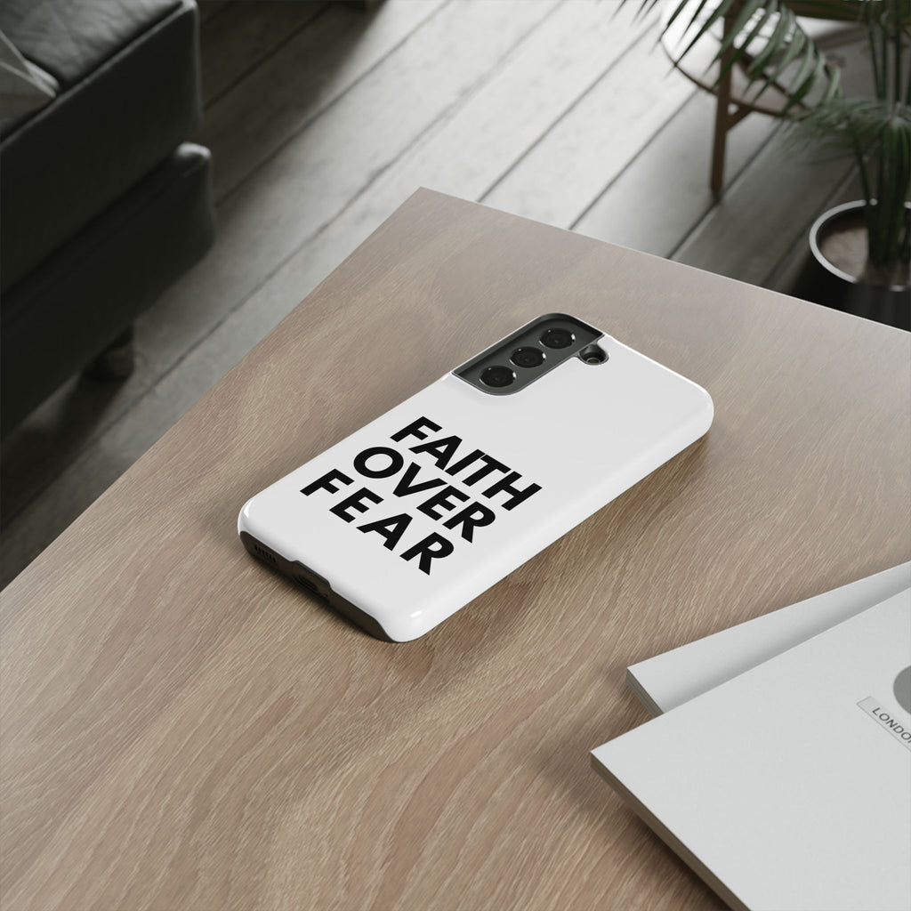 Faith Over Fear Phone Case — Inspirational Christian Protective Cover