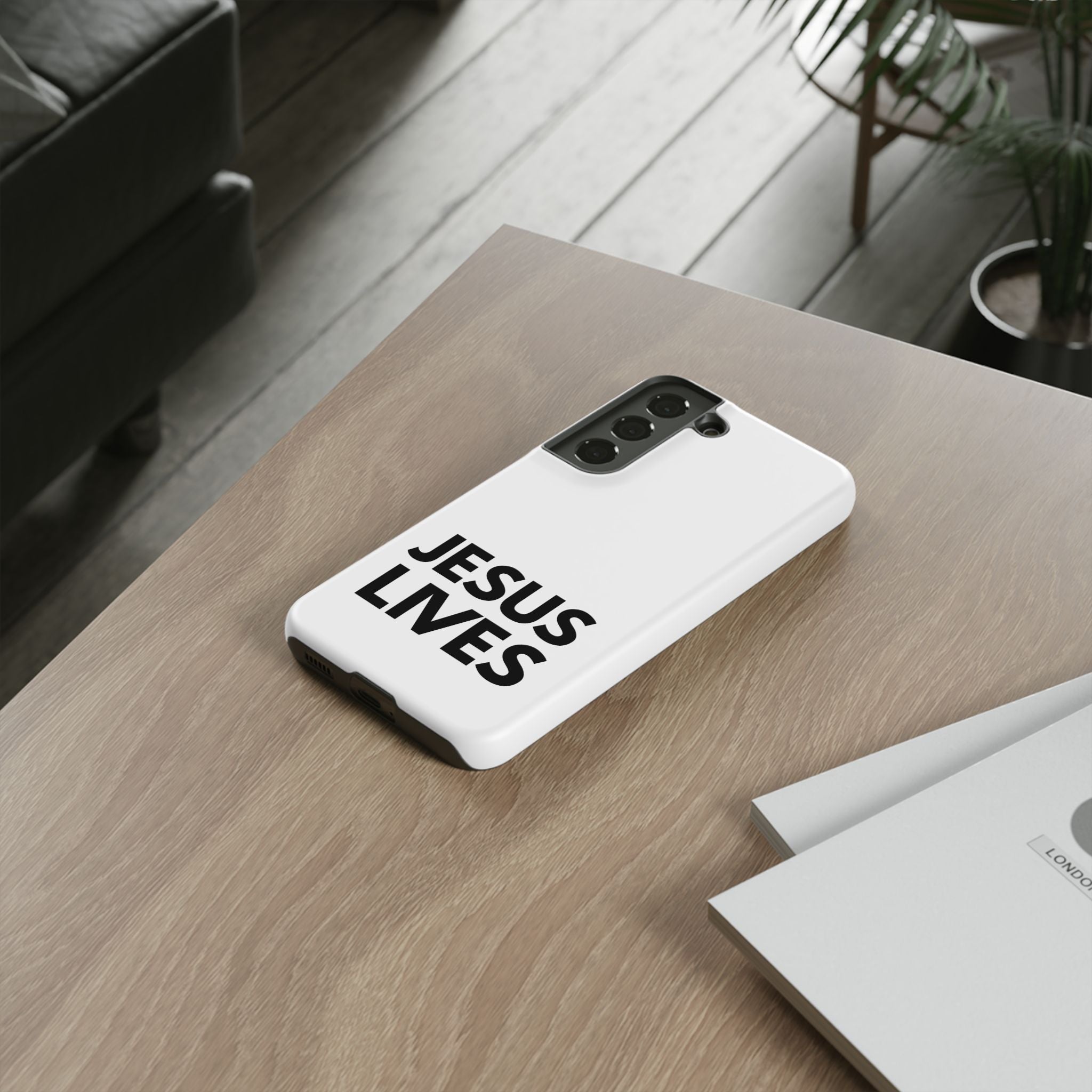 Jesus Lives Phone Case — Christian Faith Protective Phone Cover