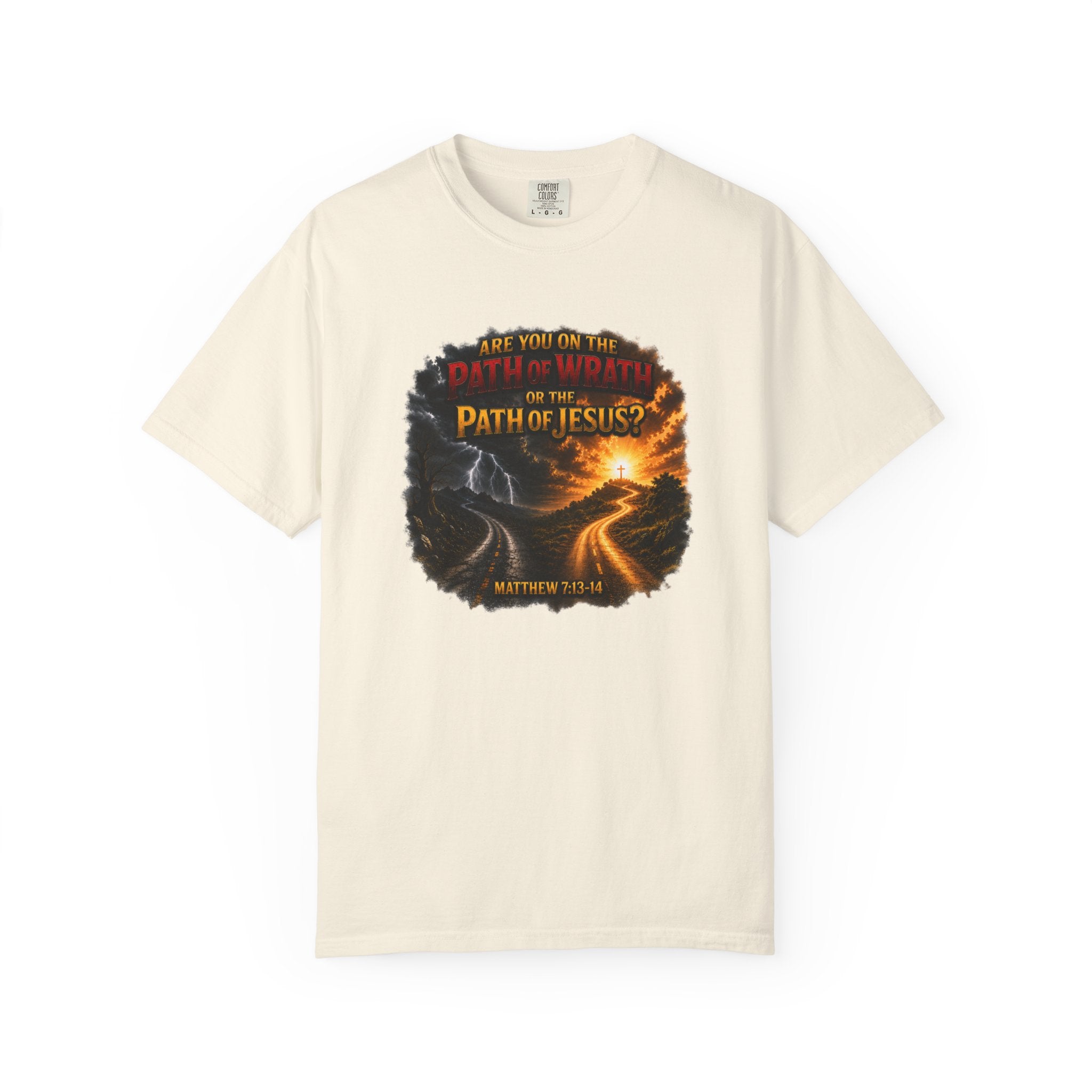 Christian Faith T-Shirt — "Path of Jesus" Matthew 7:13-14 Inspirational Tee