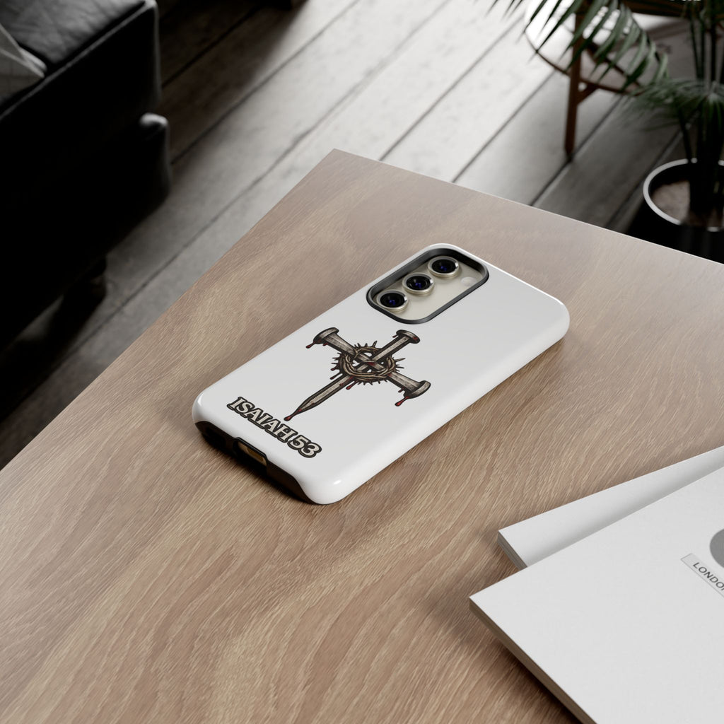 Isaiah 53 Cross Phone Case – Christian Faith Tough Phone Cover