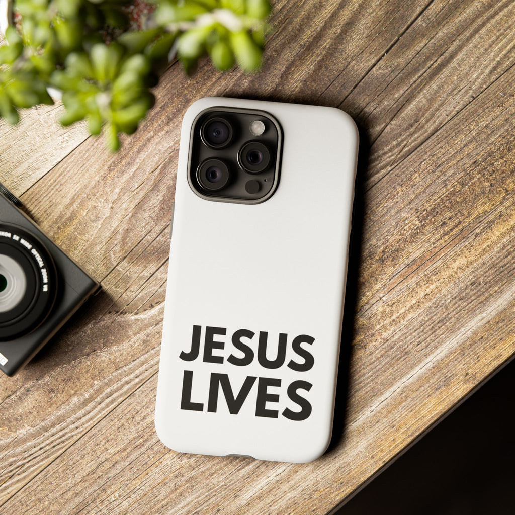 Jesus Lives Phone Case — Christian Faith Protective Phone Cover