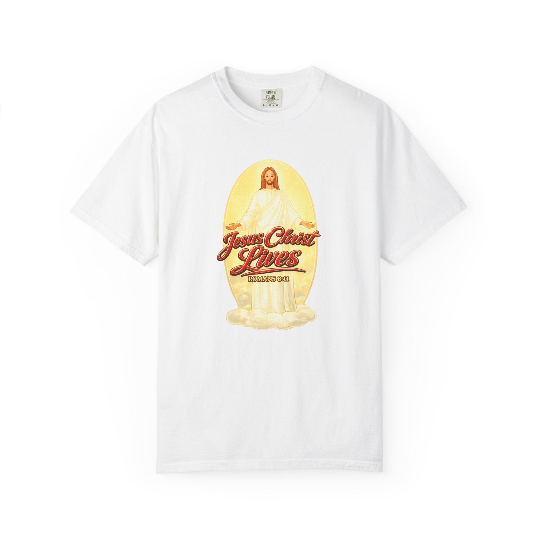 Jesus Christ Lives T-Shirt — Faith Graphic Tee with ‘Full Armor of God’ Back