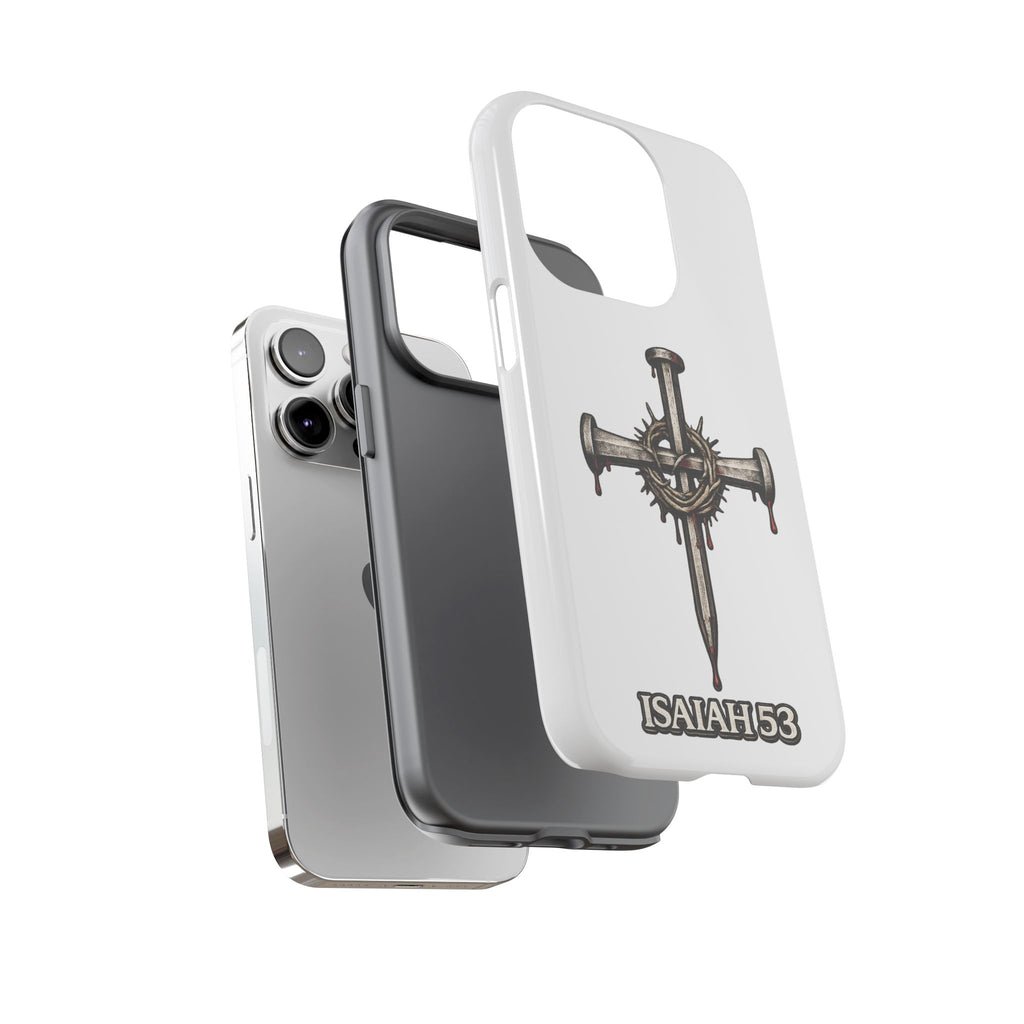 Isaiah 53 Cross Phone Case – Christian Faith Tough Phone Cover