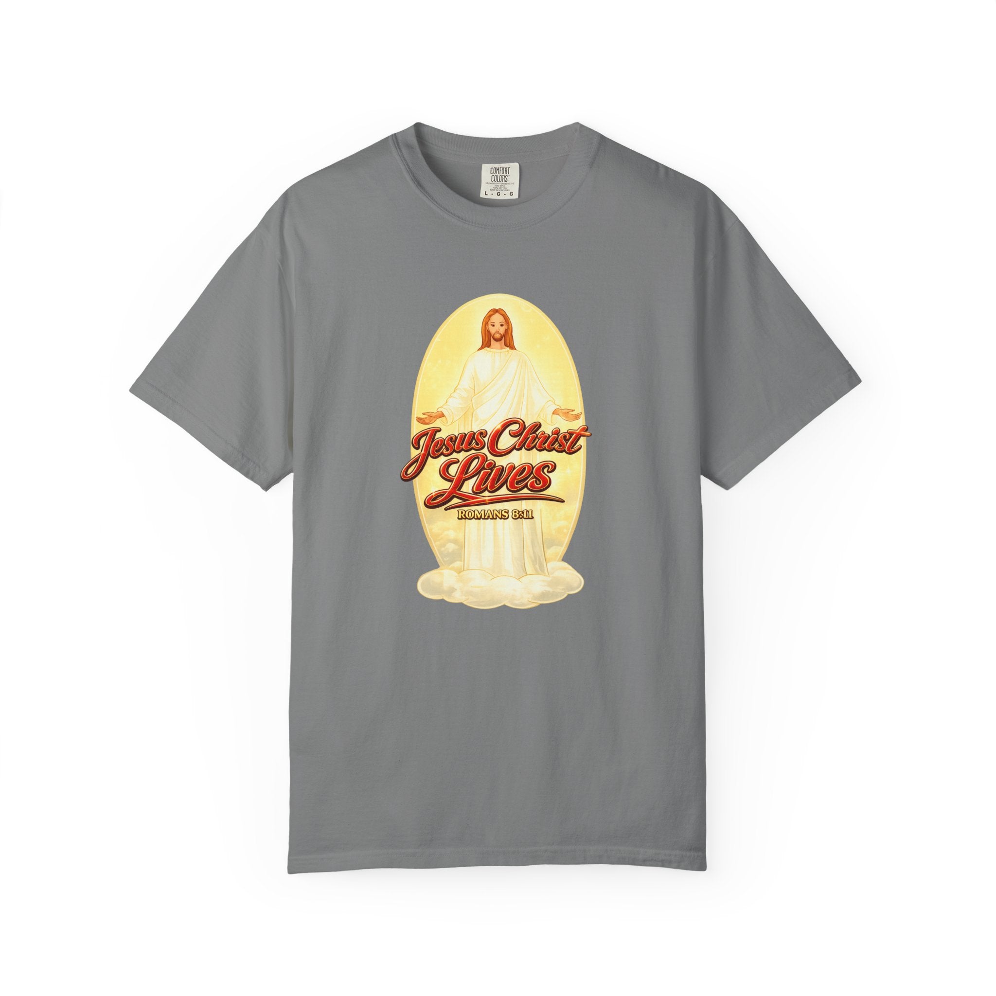 Jesus Christ Lives T-Shirt — Faith Graphic Tee with ‘Full Armor of God’ Back