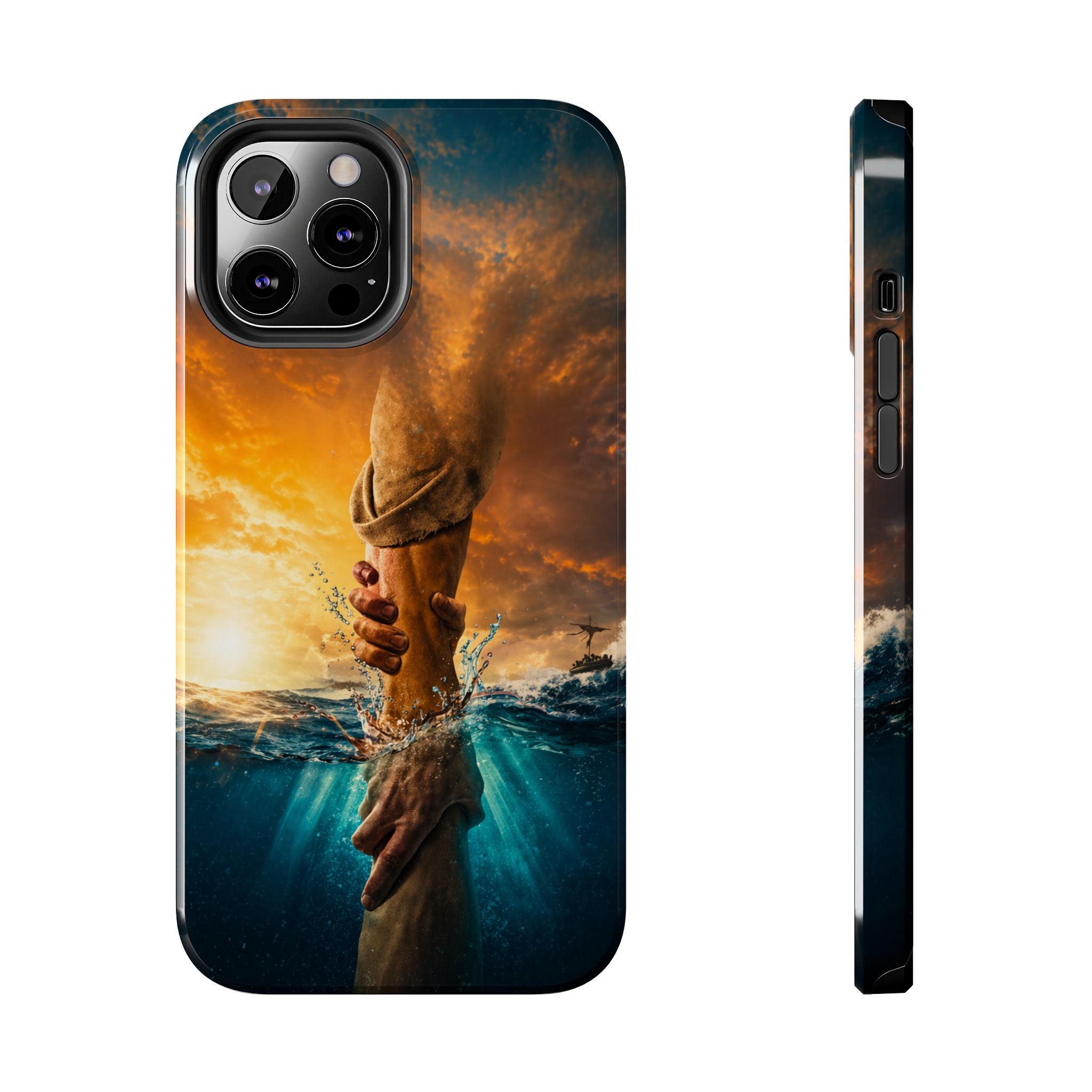 Phone Case — 'He Will Lift You' Inspirational Rescue Design