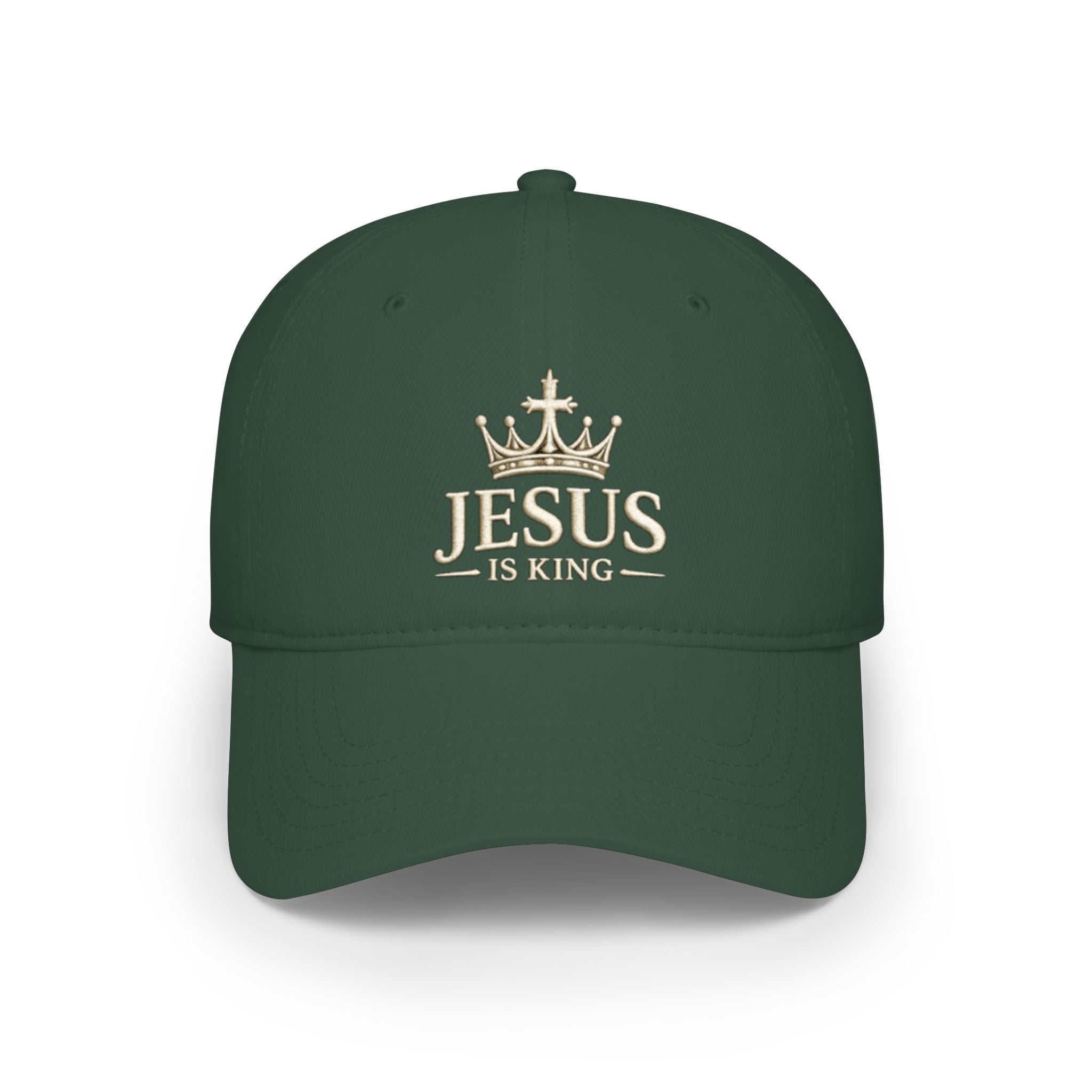 Jesus Is King Crown Baseball Cap - Christian Faith Hat